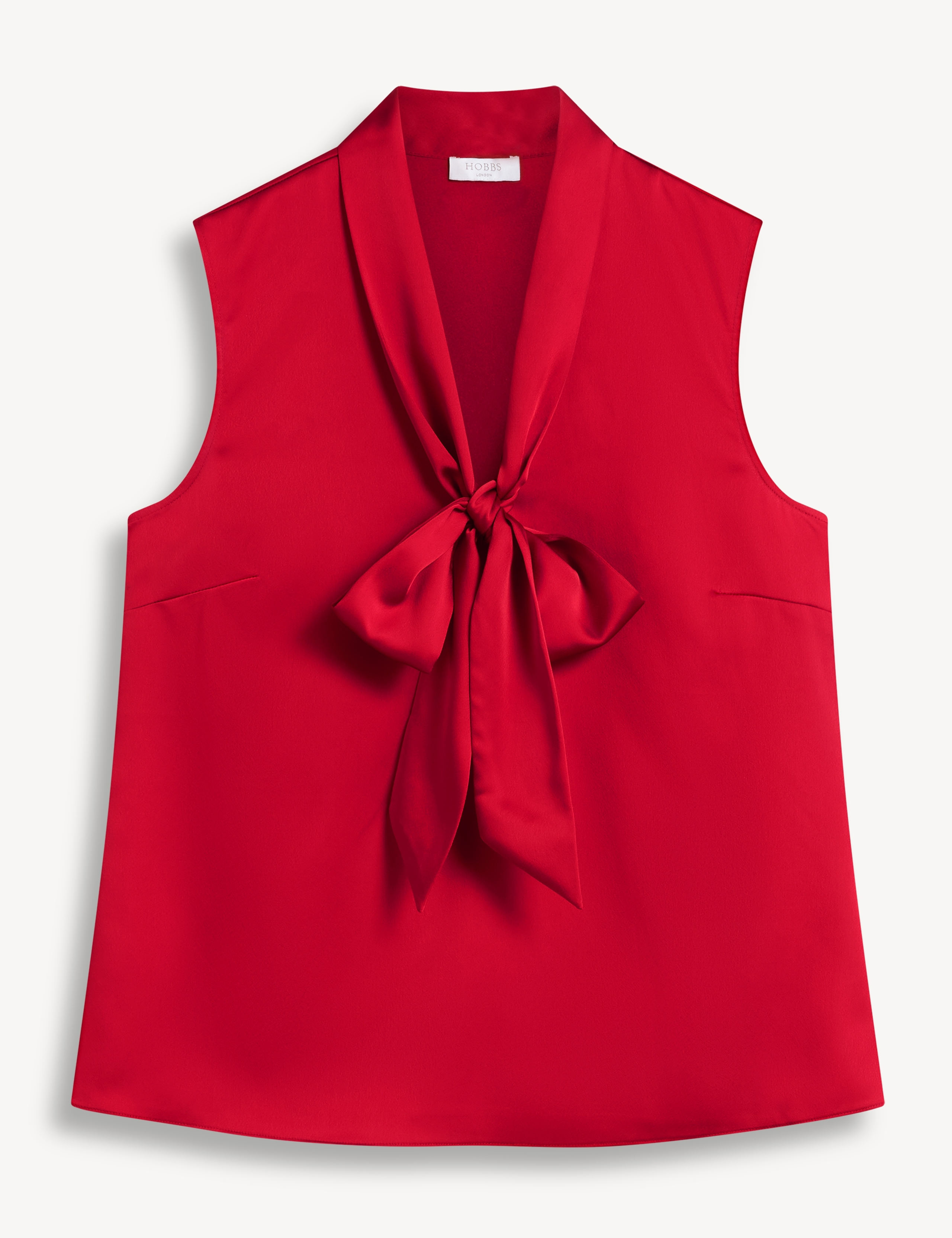 Satin V Neck Sleeveless Top 2 of 8