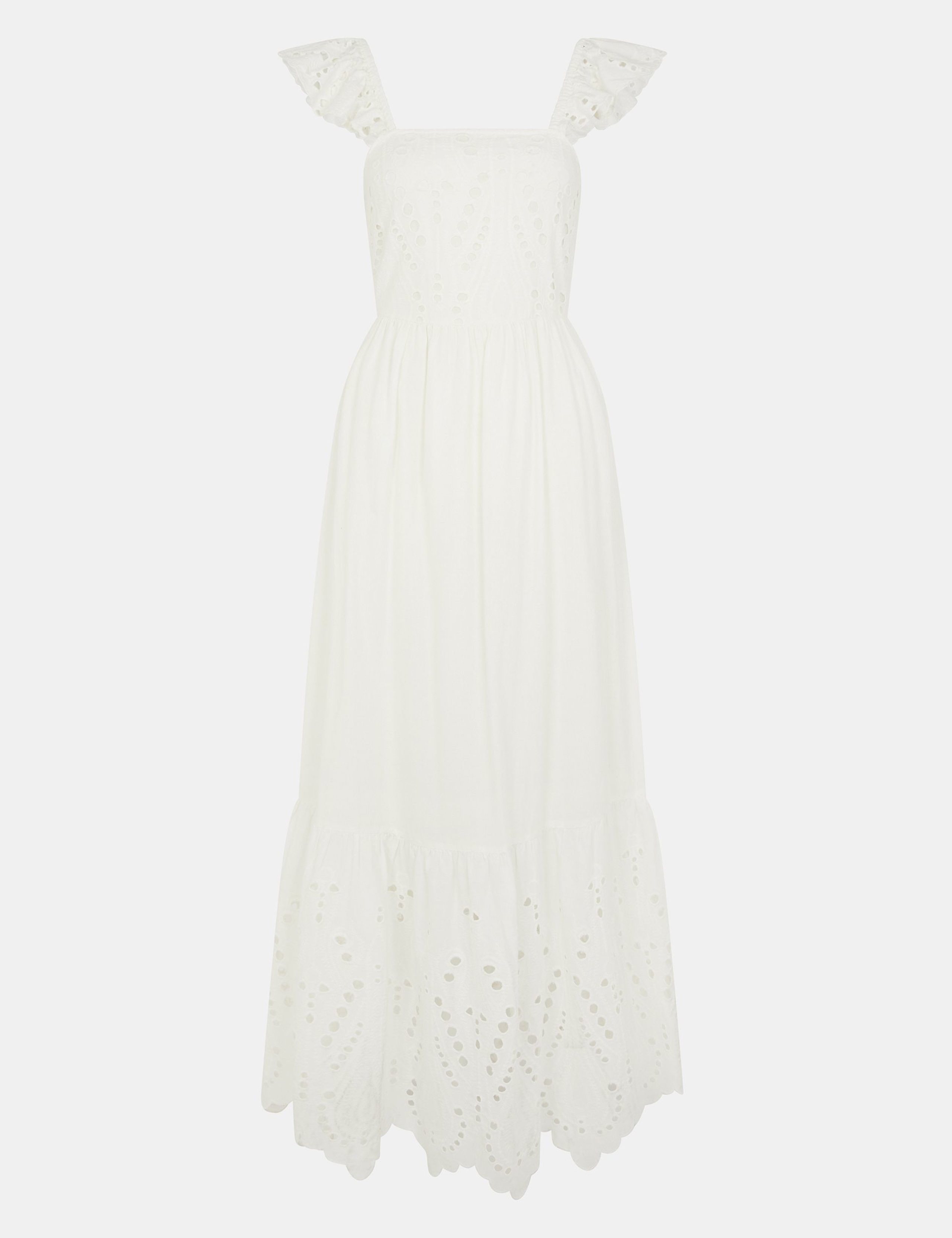 Pure Cotton Broderie Frill Shoulder Dress 2 of 4