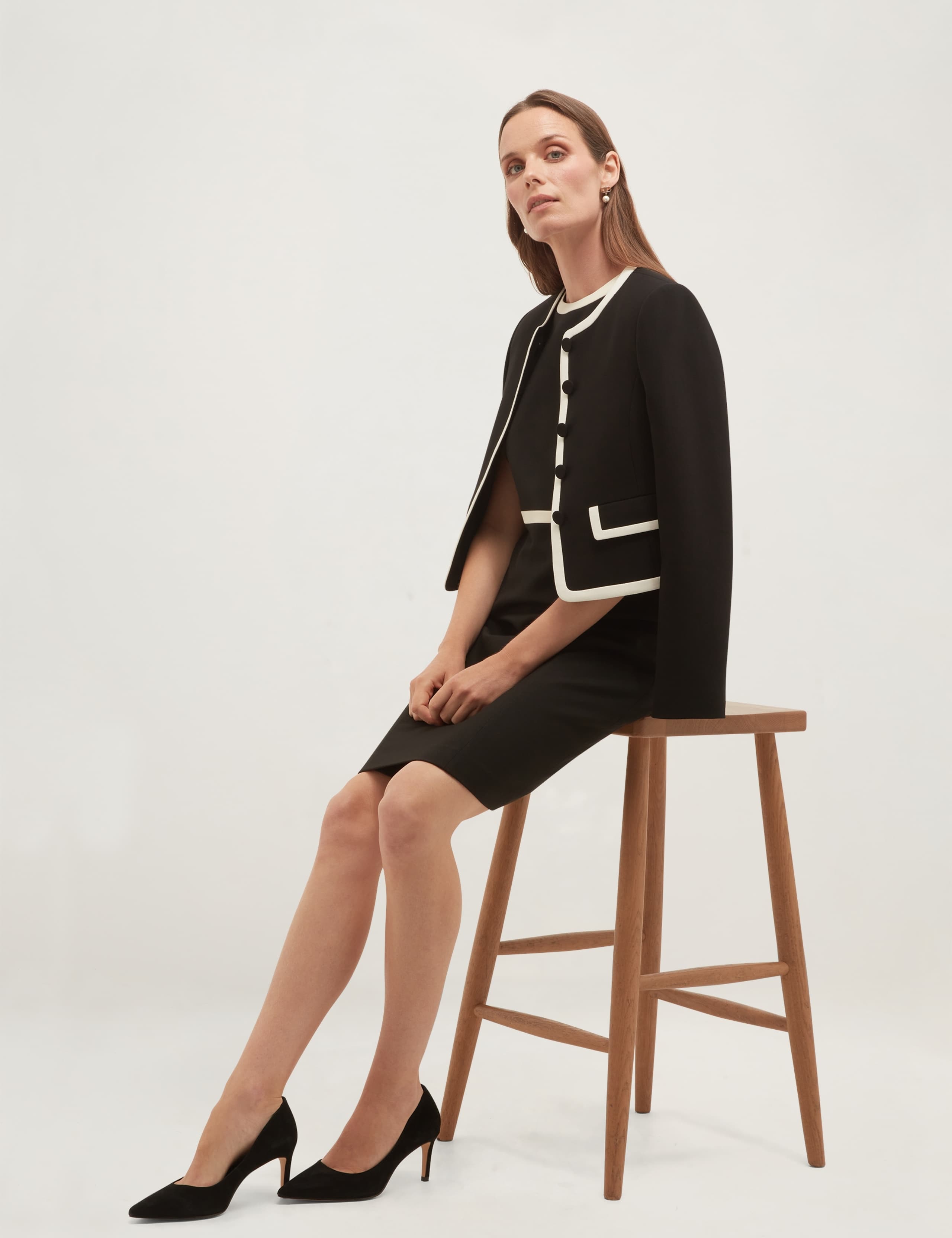 Colour Block Knee Length Shift Dress 3 of 5