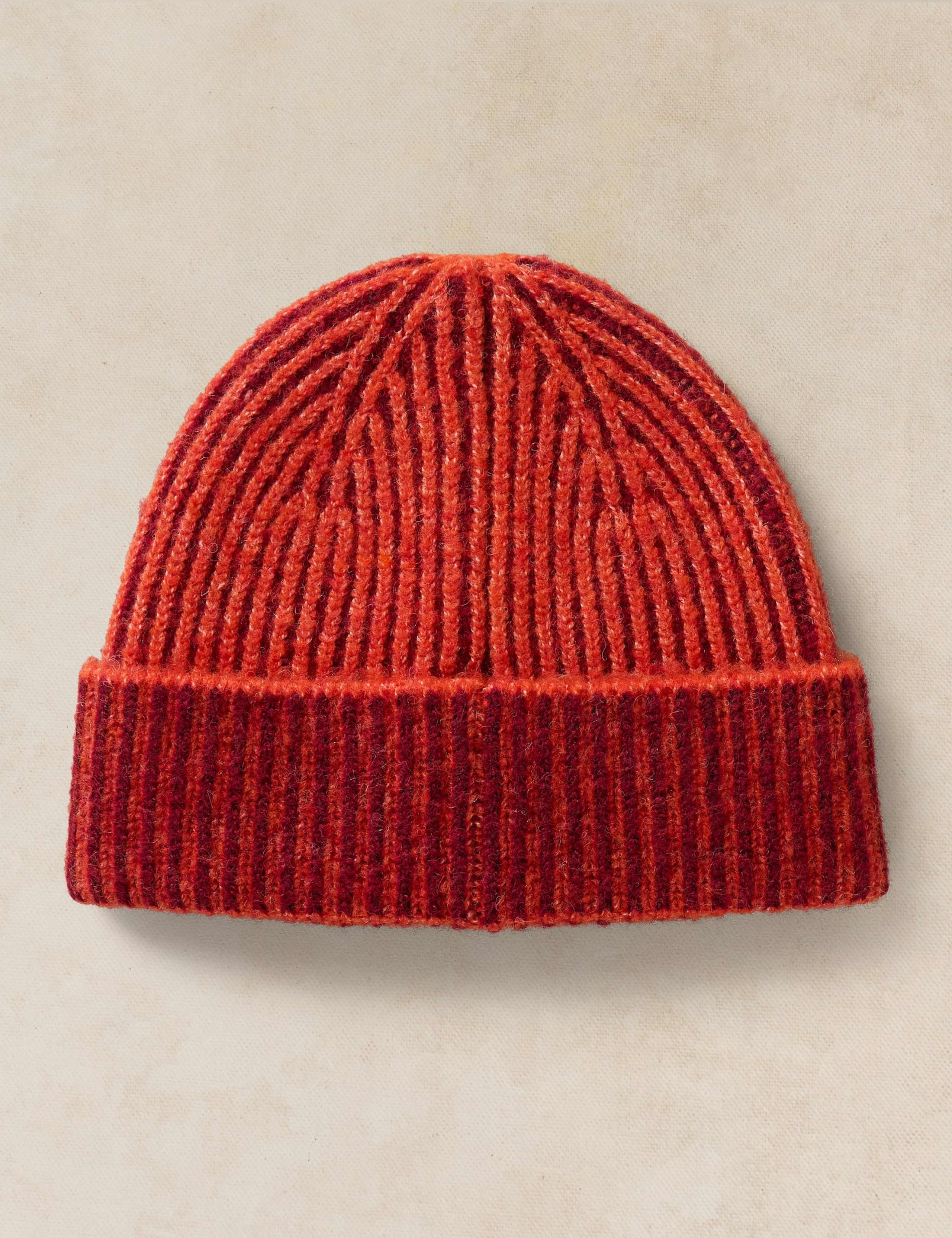 Two Tone Ribbed Beanie 2 of 3