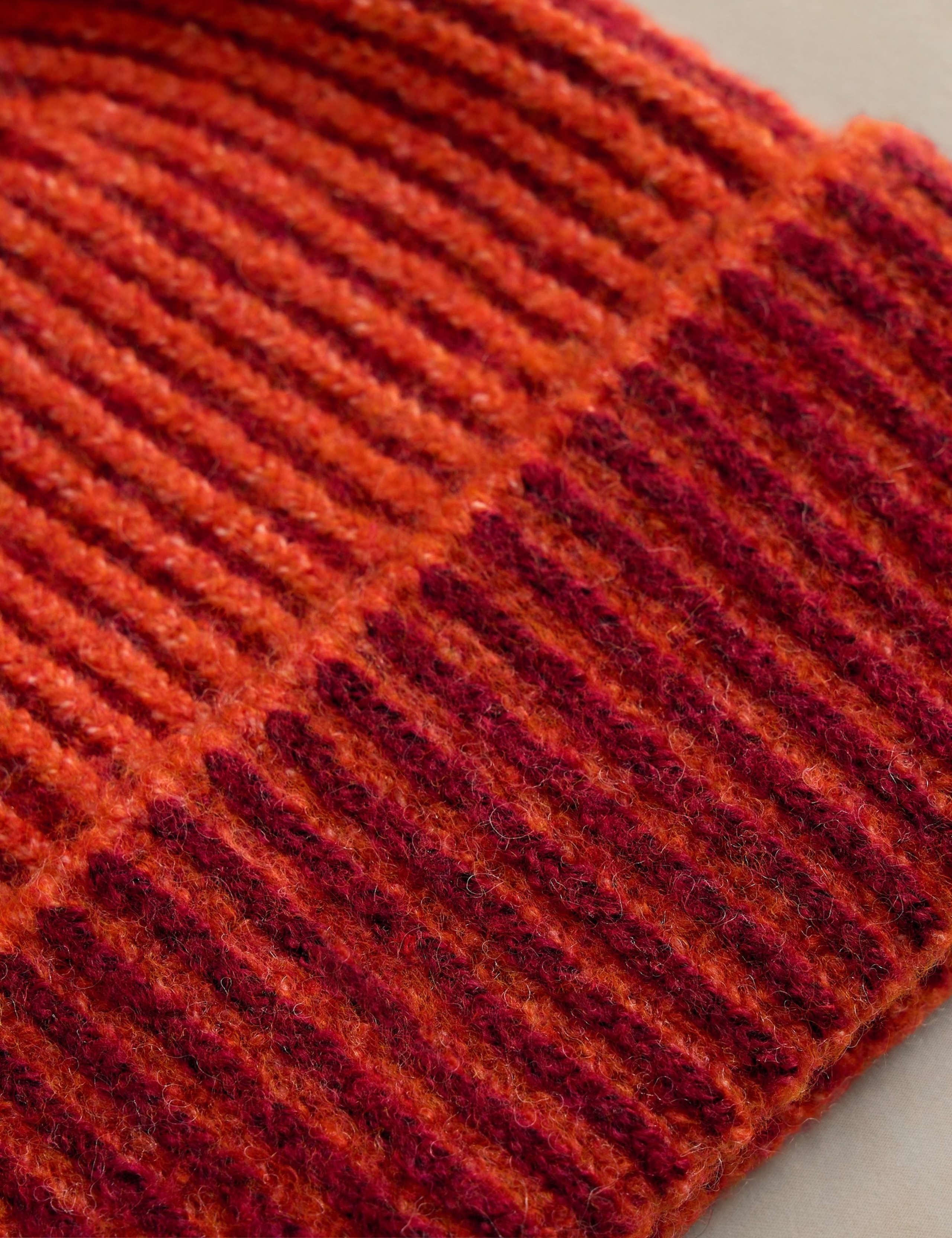 Two Tone Ribbed Beanie 3 of 3