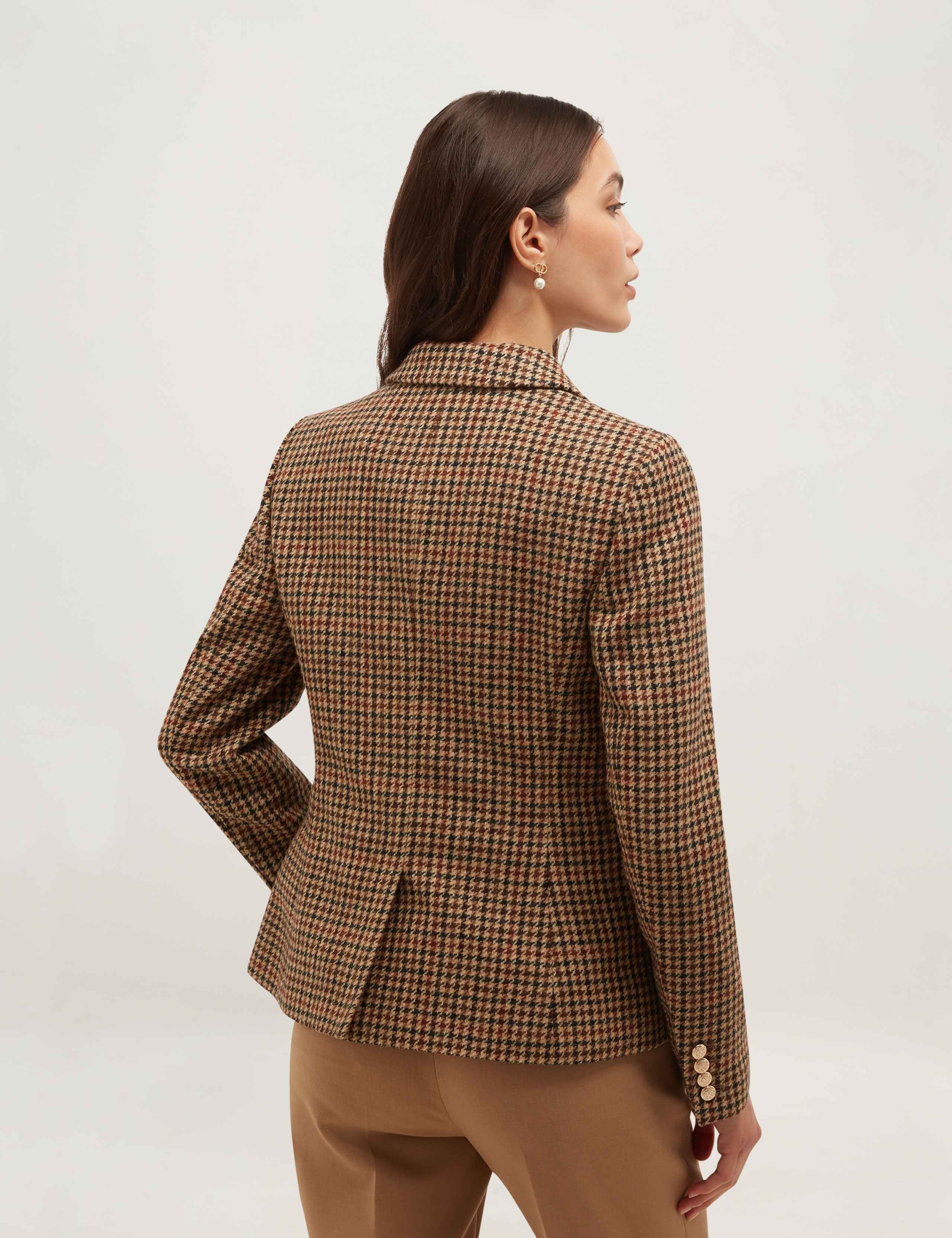 Pure Wool Checked Short Jacket 3 of 8