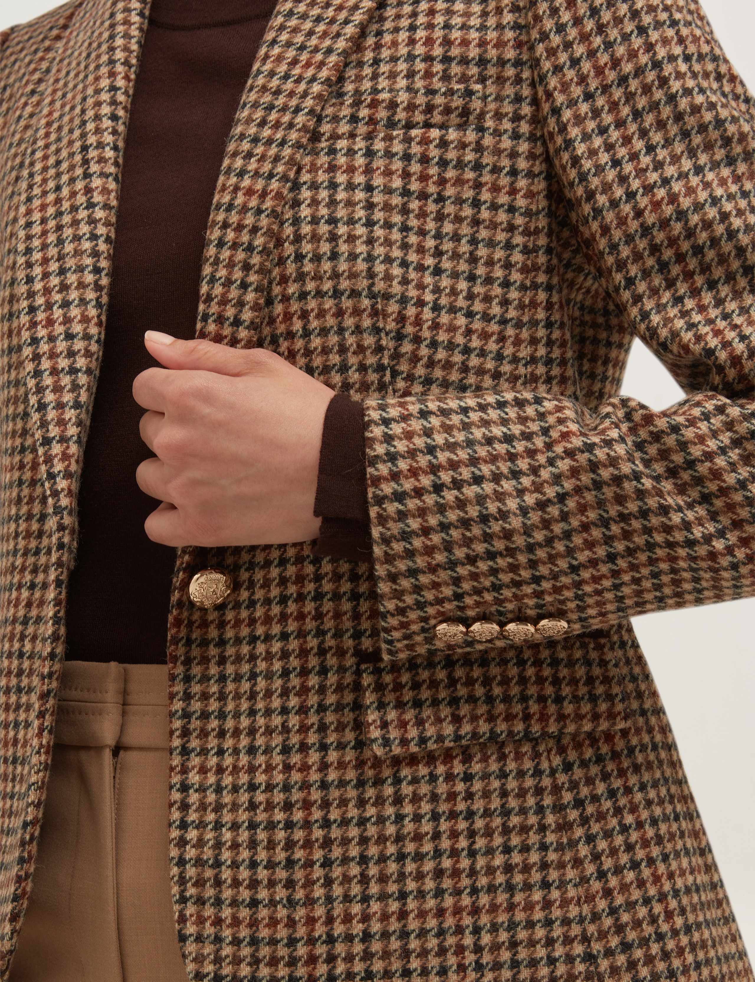 Pure Wool Checked Short Jacket 5 of 8