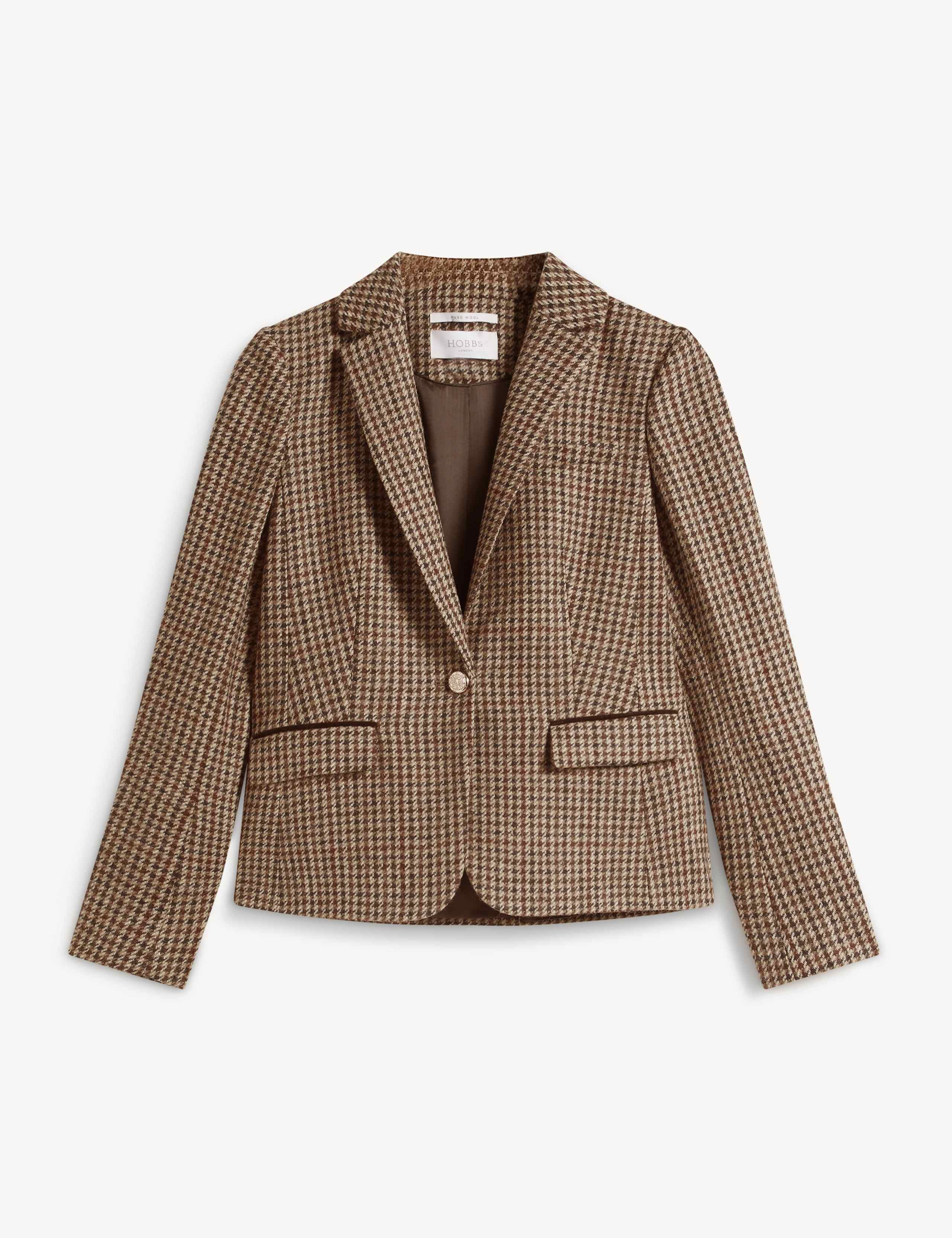 Pure Wool Checked Short Jacket 2 of 8