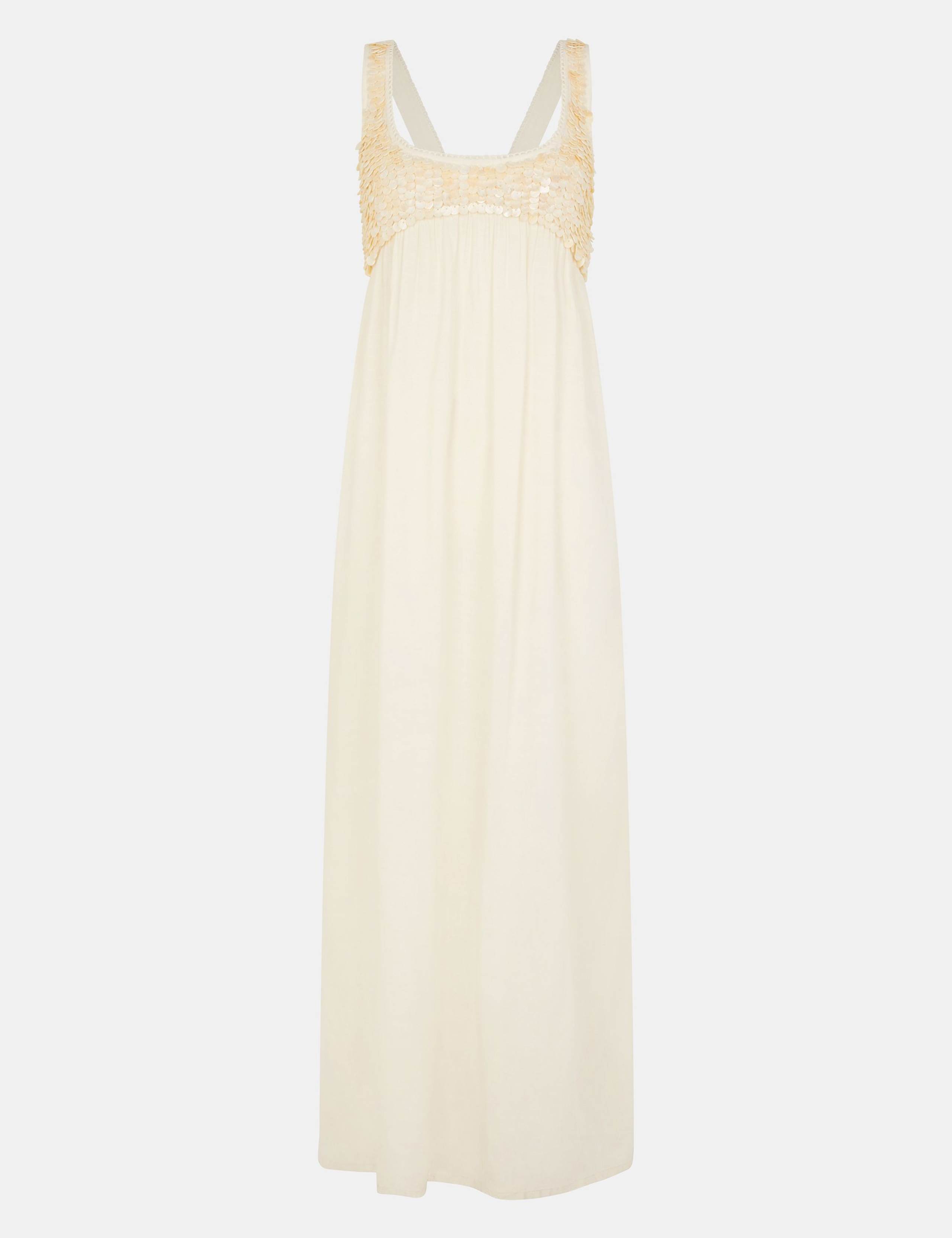 Embellished Round Neck Maxi Beach Dress 2 of 4