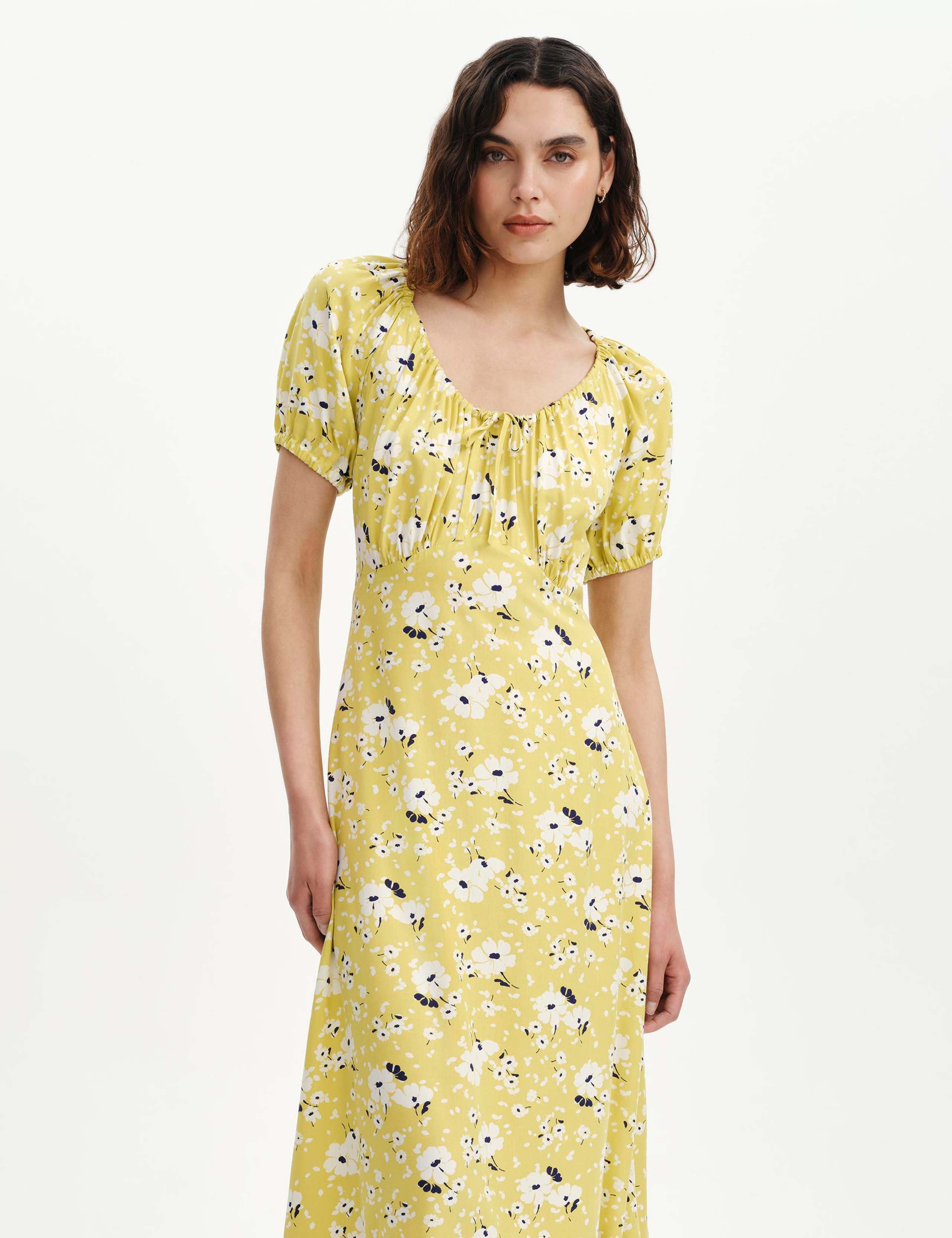 Floral Scoop Neck Midi Tea Dress 5 of 5