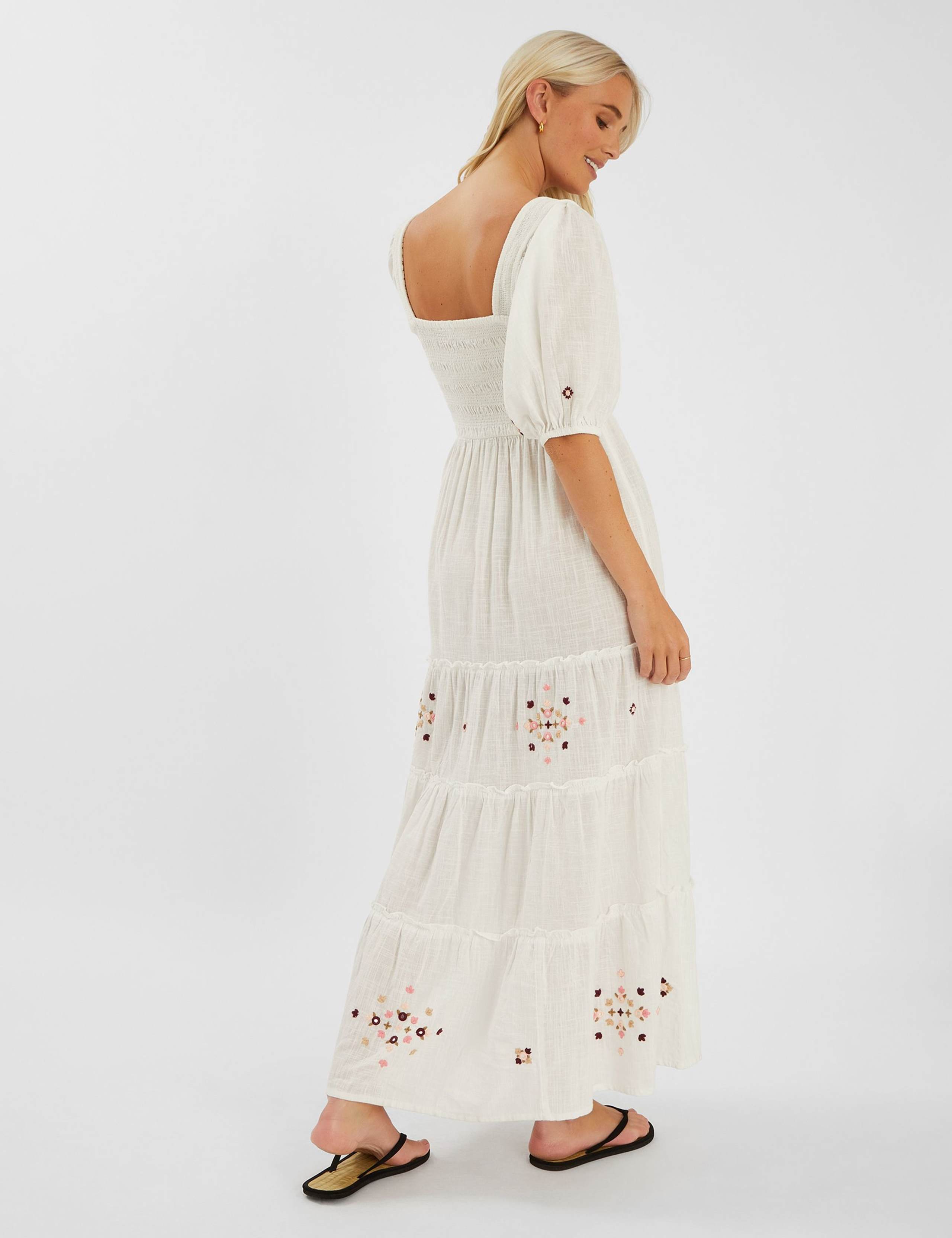 Pure Cotton Embroidered Maxi Beach Dress 2 of 3