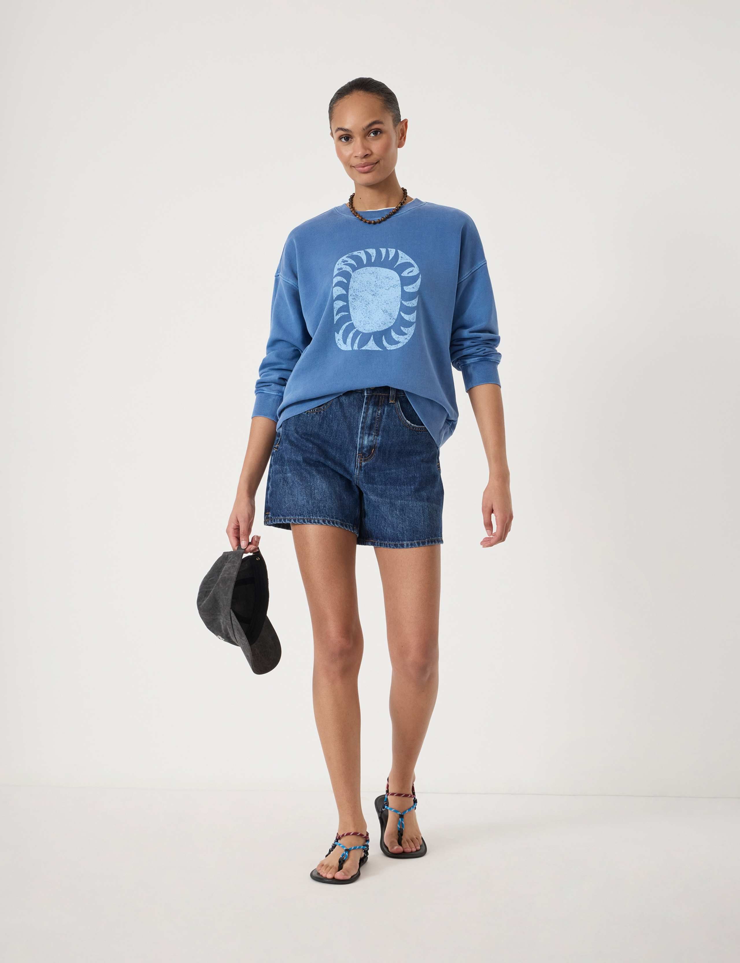 Pure Washed Cotton Sun Graphic Sweatshirt 3 of 4