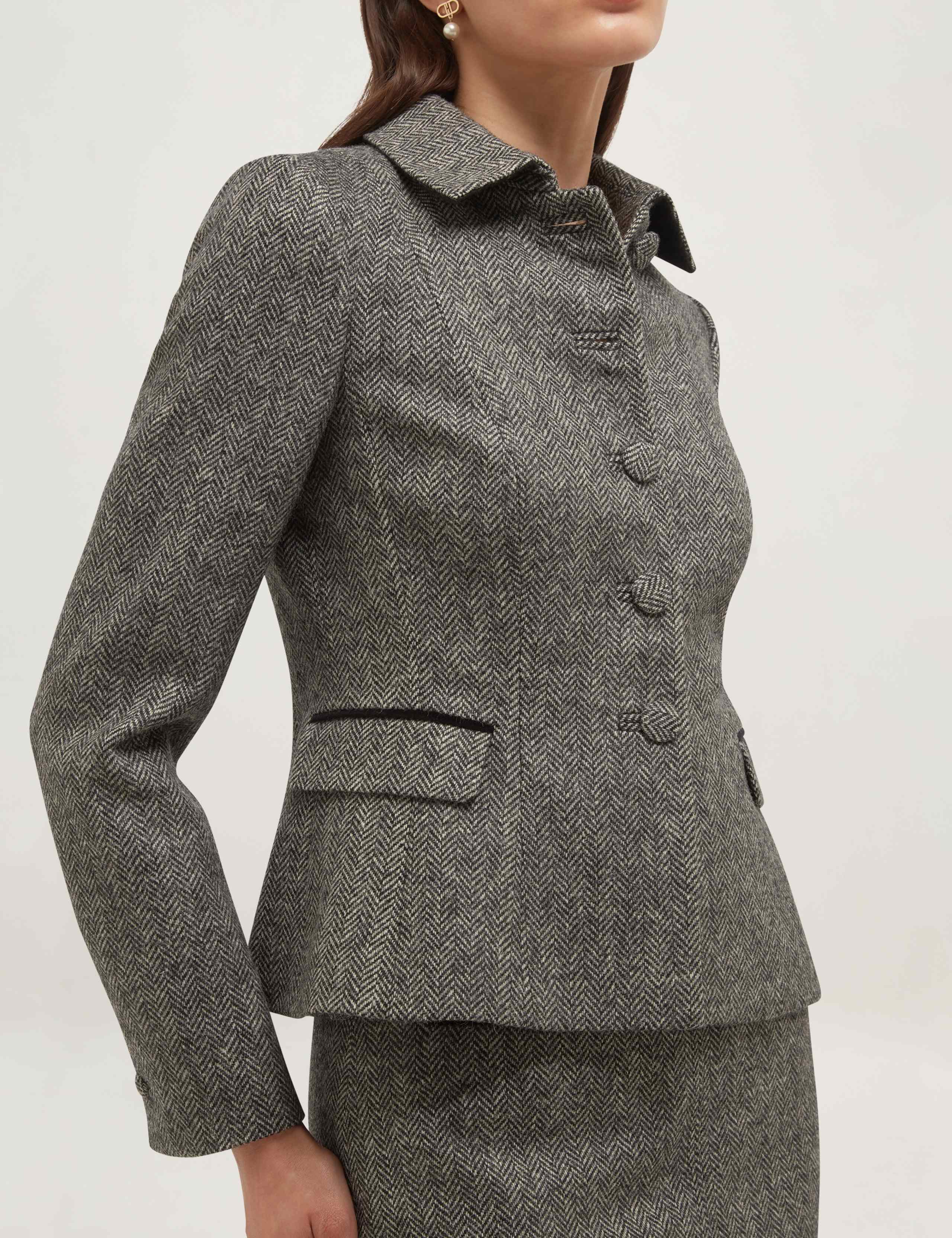 Pure Wool Textured Short Jacket 9 of 9
