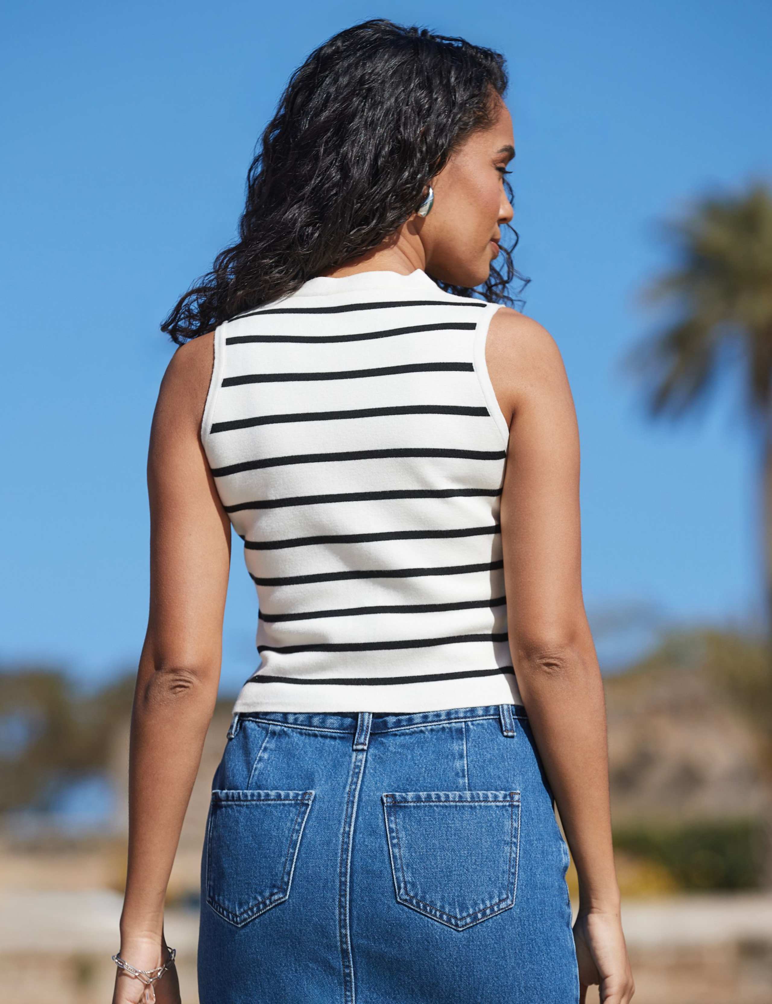 Striped Knitted Waistcoat 3 of 4