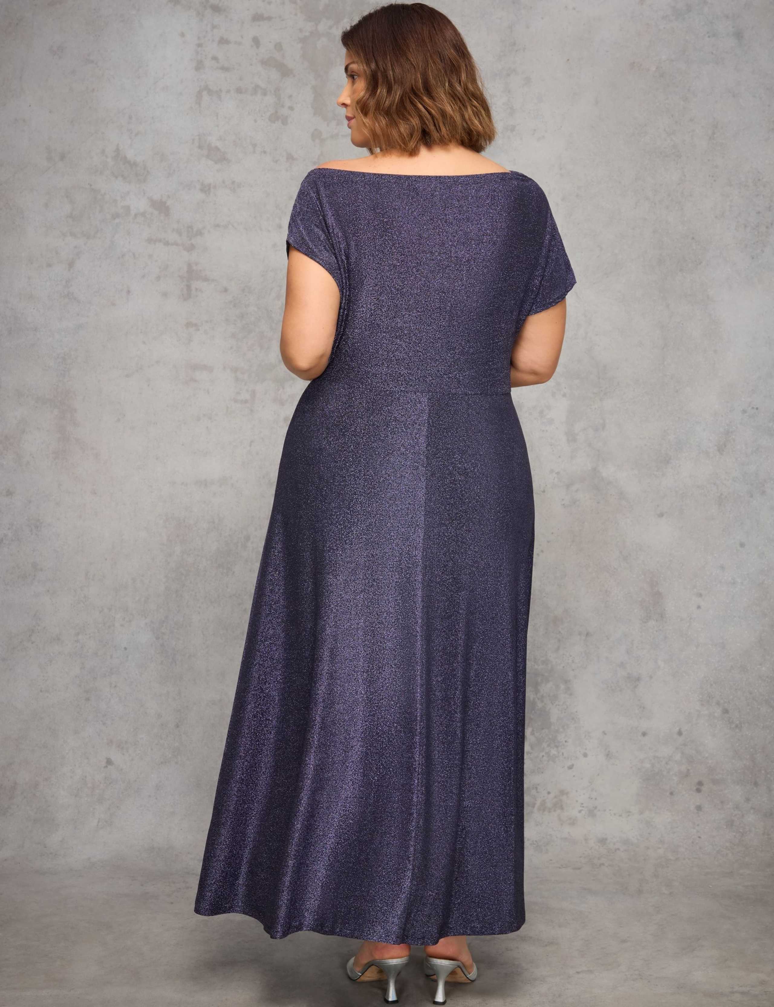 Sparkly Asymmetric Maxi Waisted Dress 5 of 6