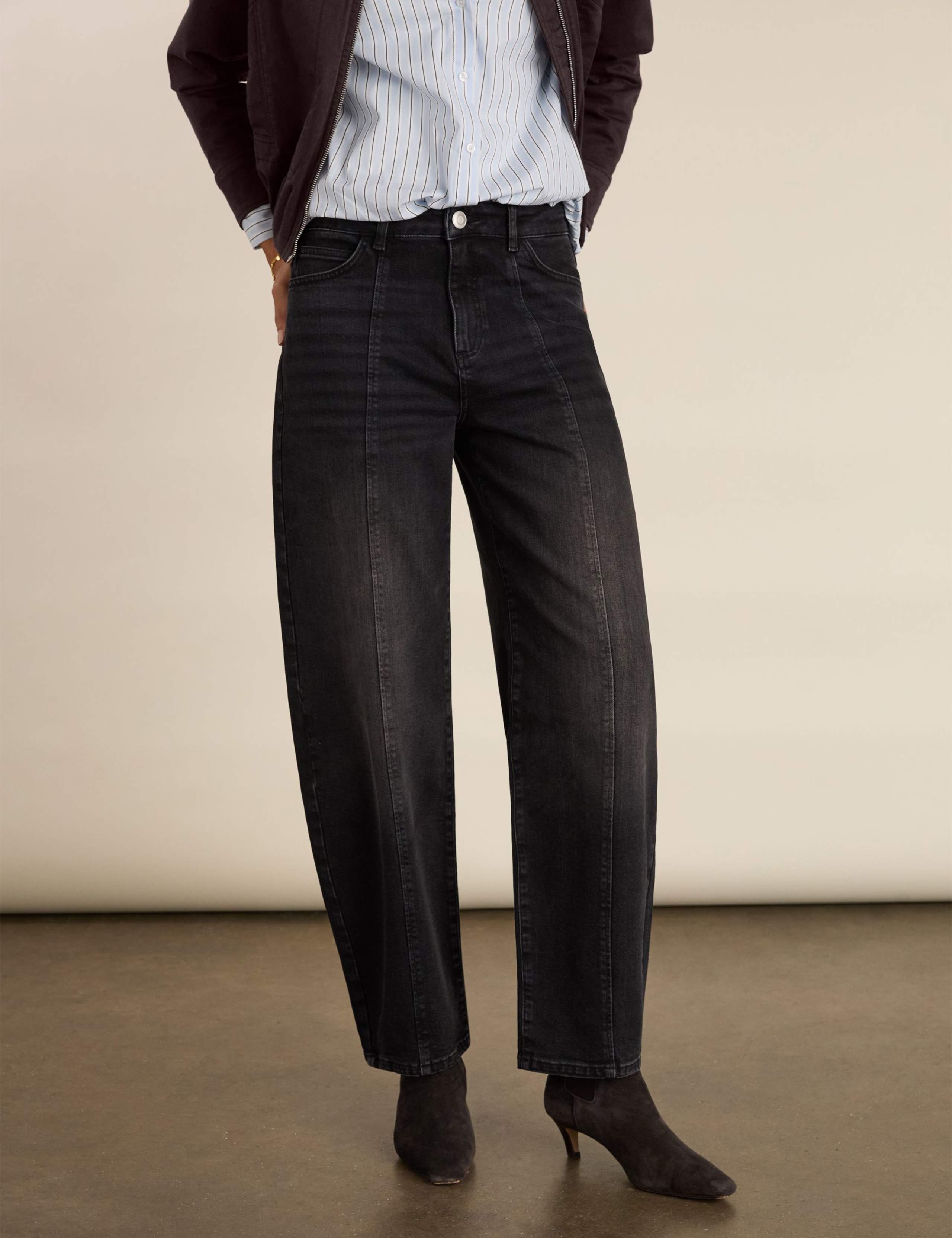 High Waisted Barrel Jeans 4 of 6