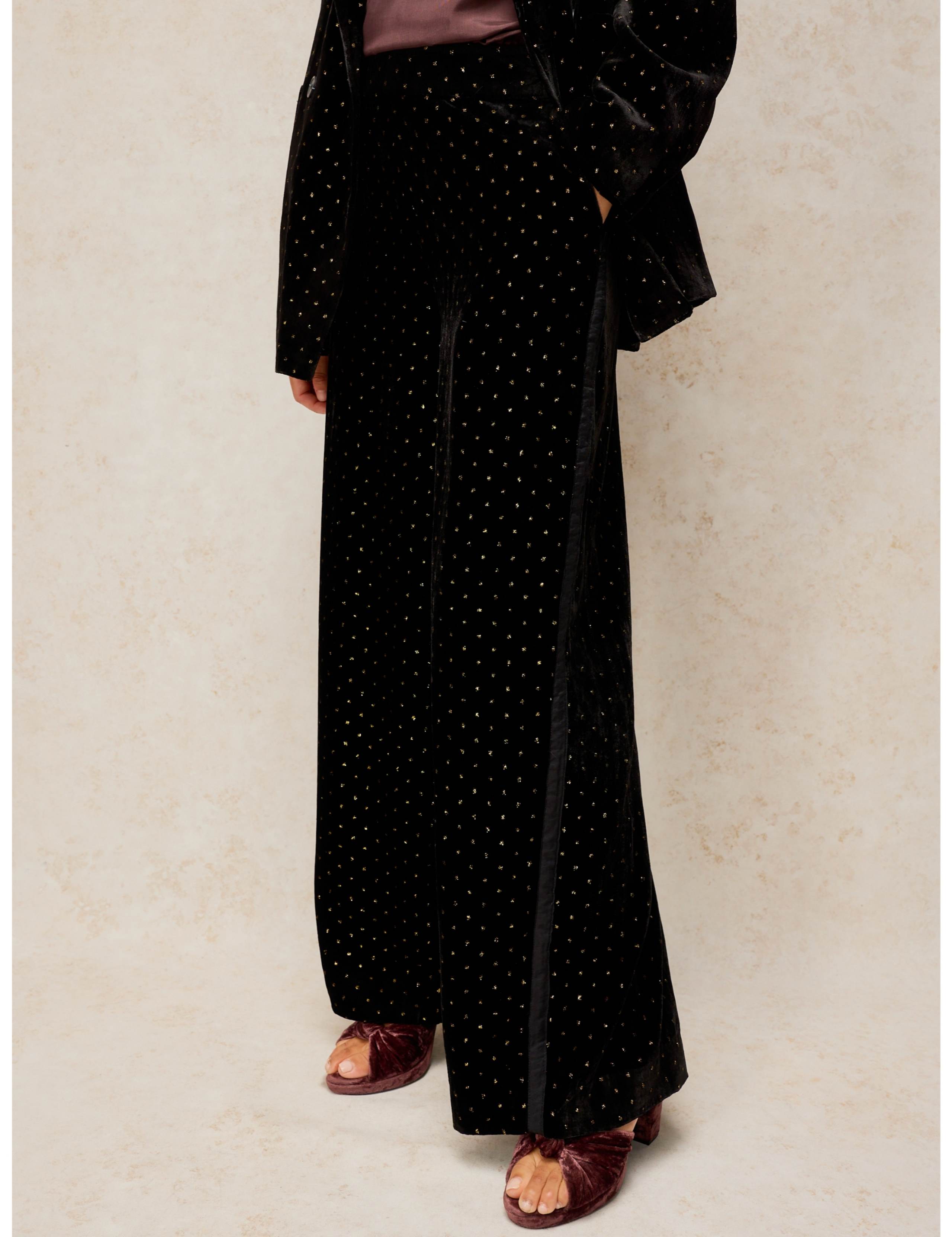 Velvet Wide Leg Trousers 3 of 6