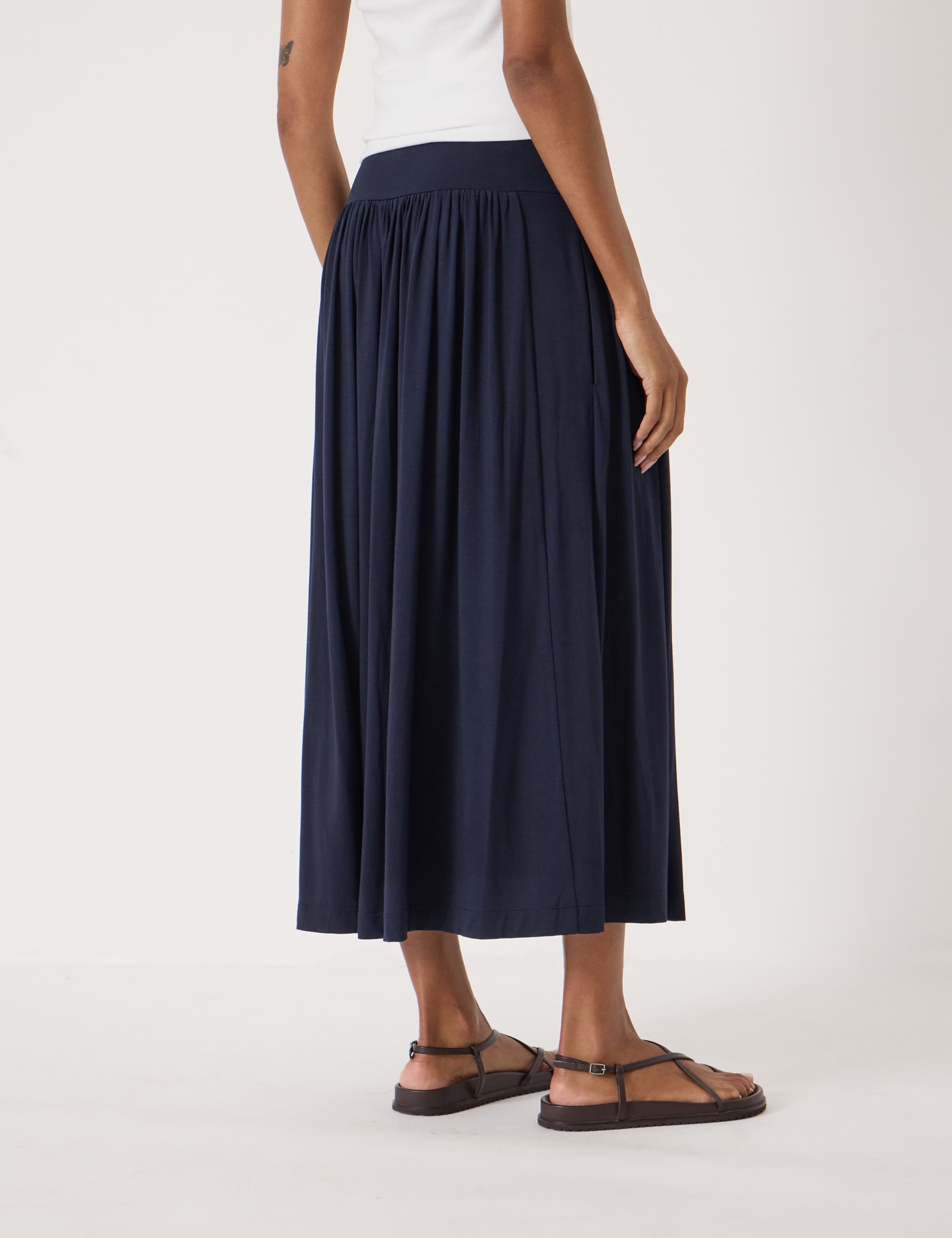 Modal Rich Jersey Midaxi Drop Waist Skirt 5 of 7