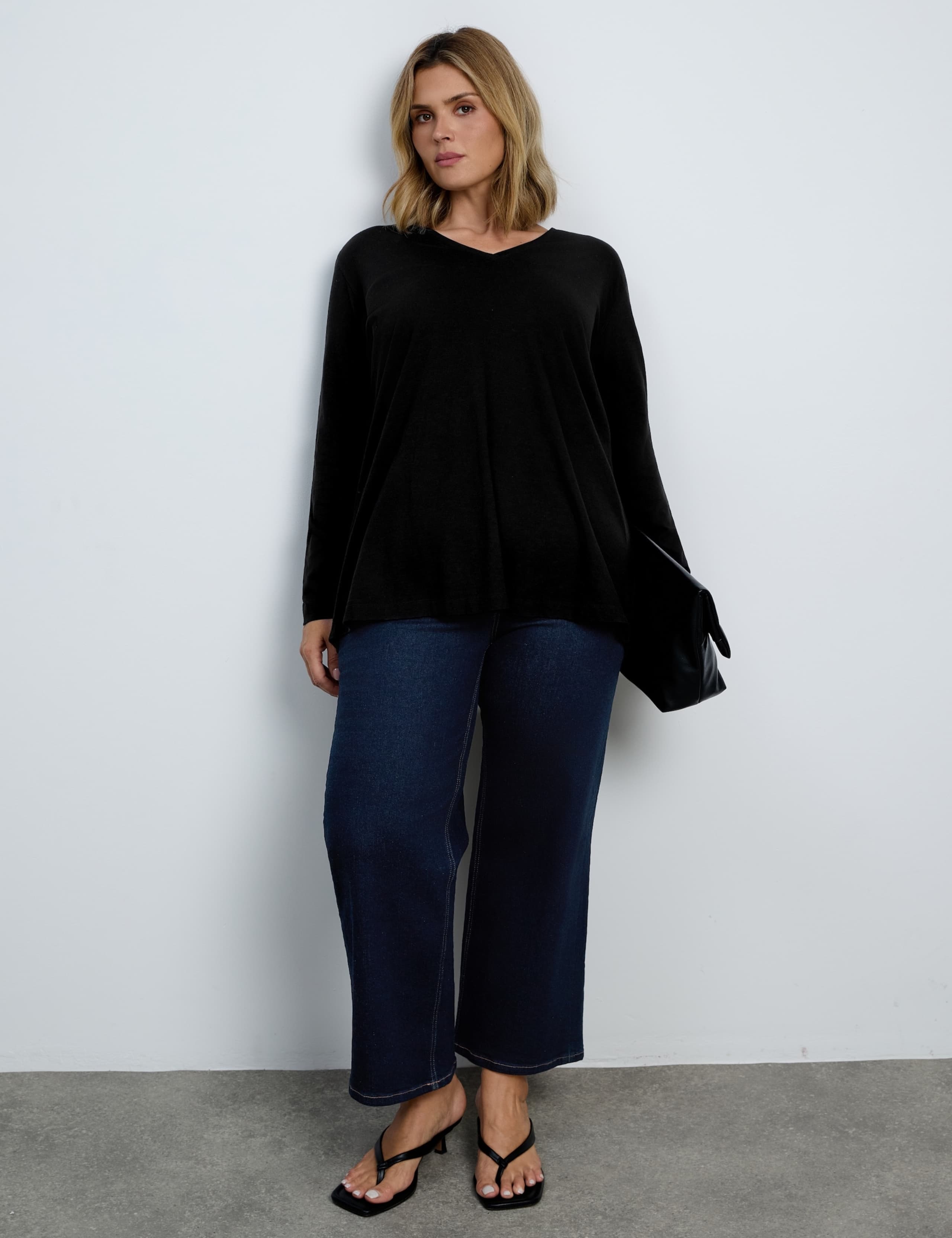 Pure Cotton V-Neck Longline Top 2 of 5