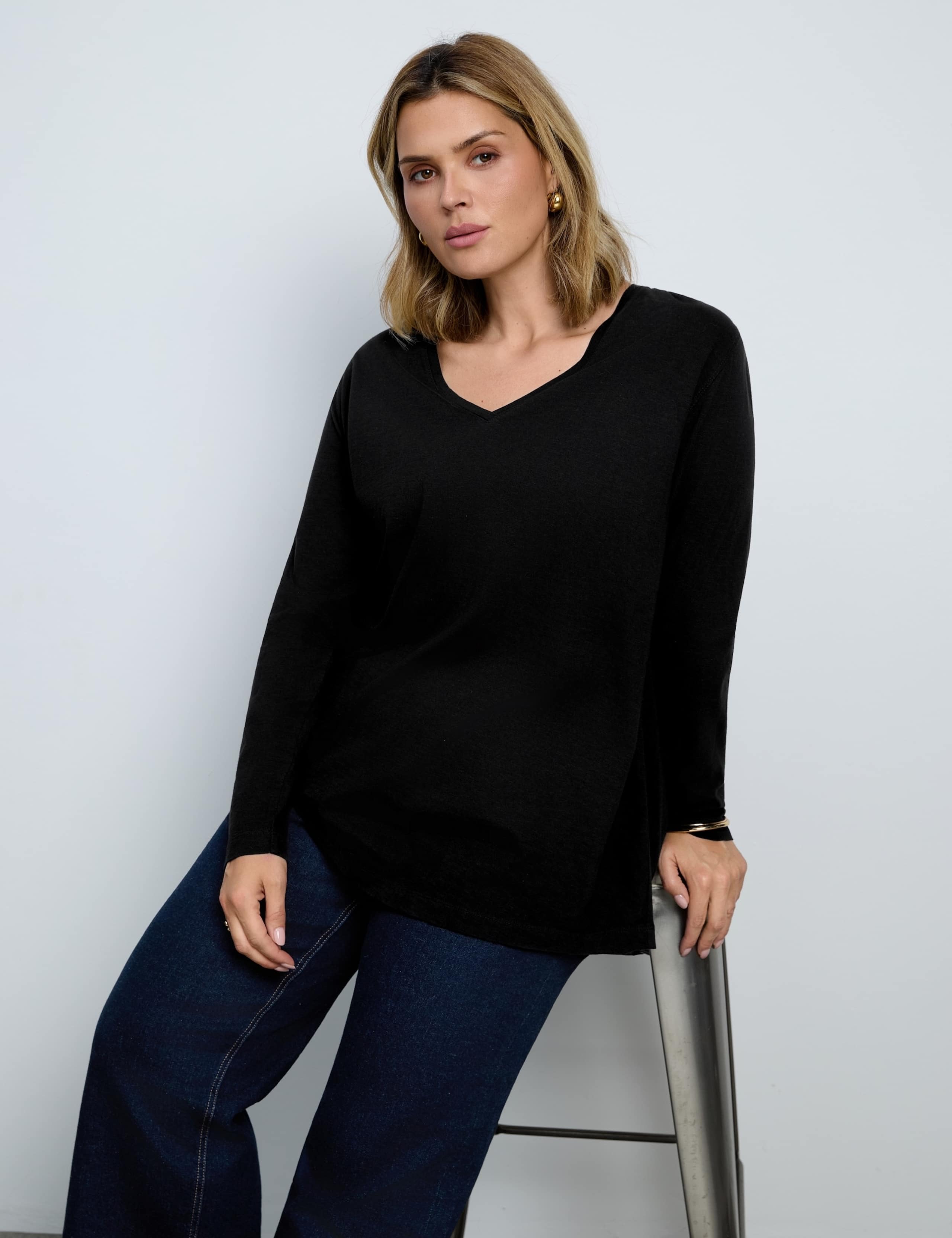 Pure Cotton V-Neck Longline Top 4 of 5