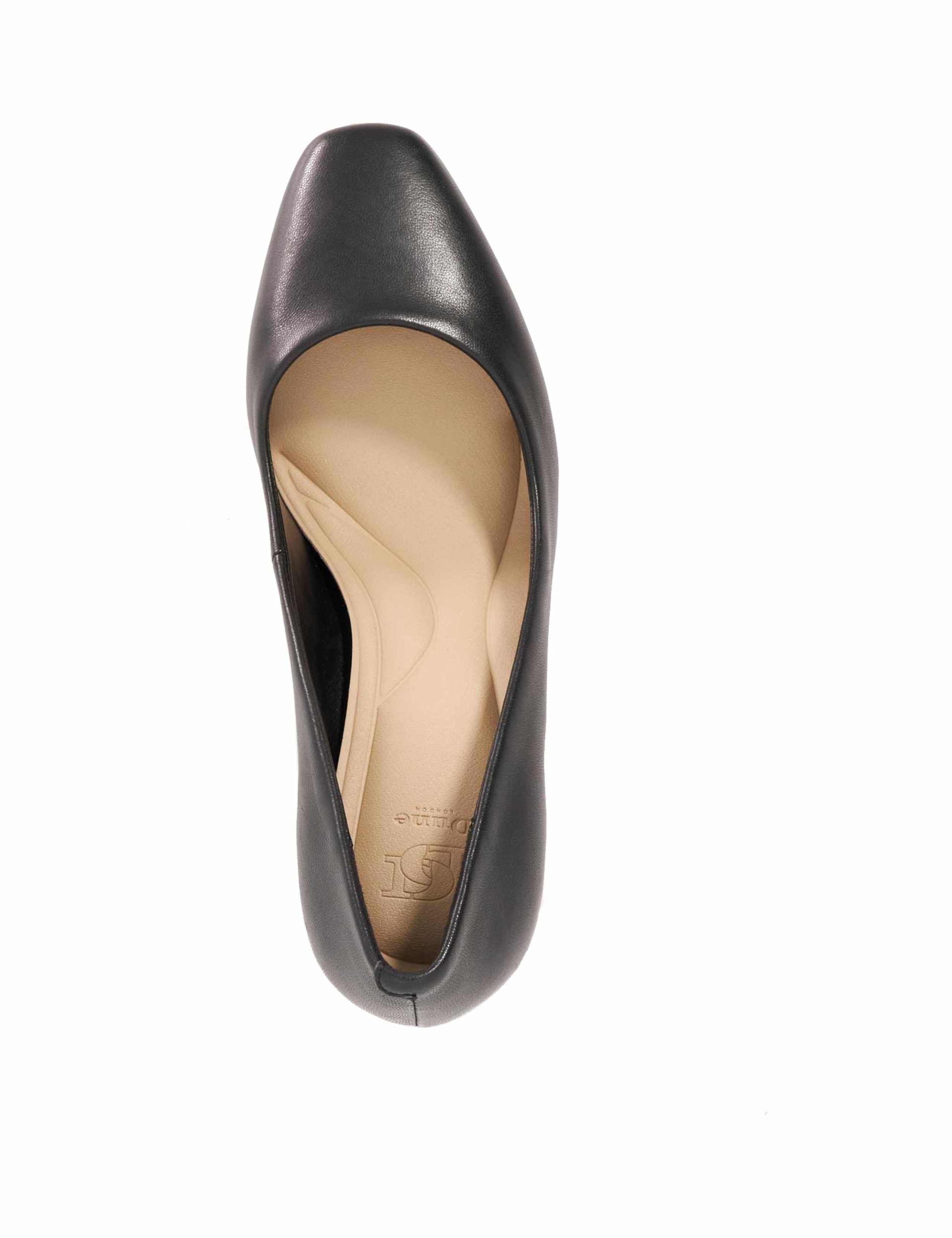 Leather Block Heel Court Shoes 2 of 5