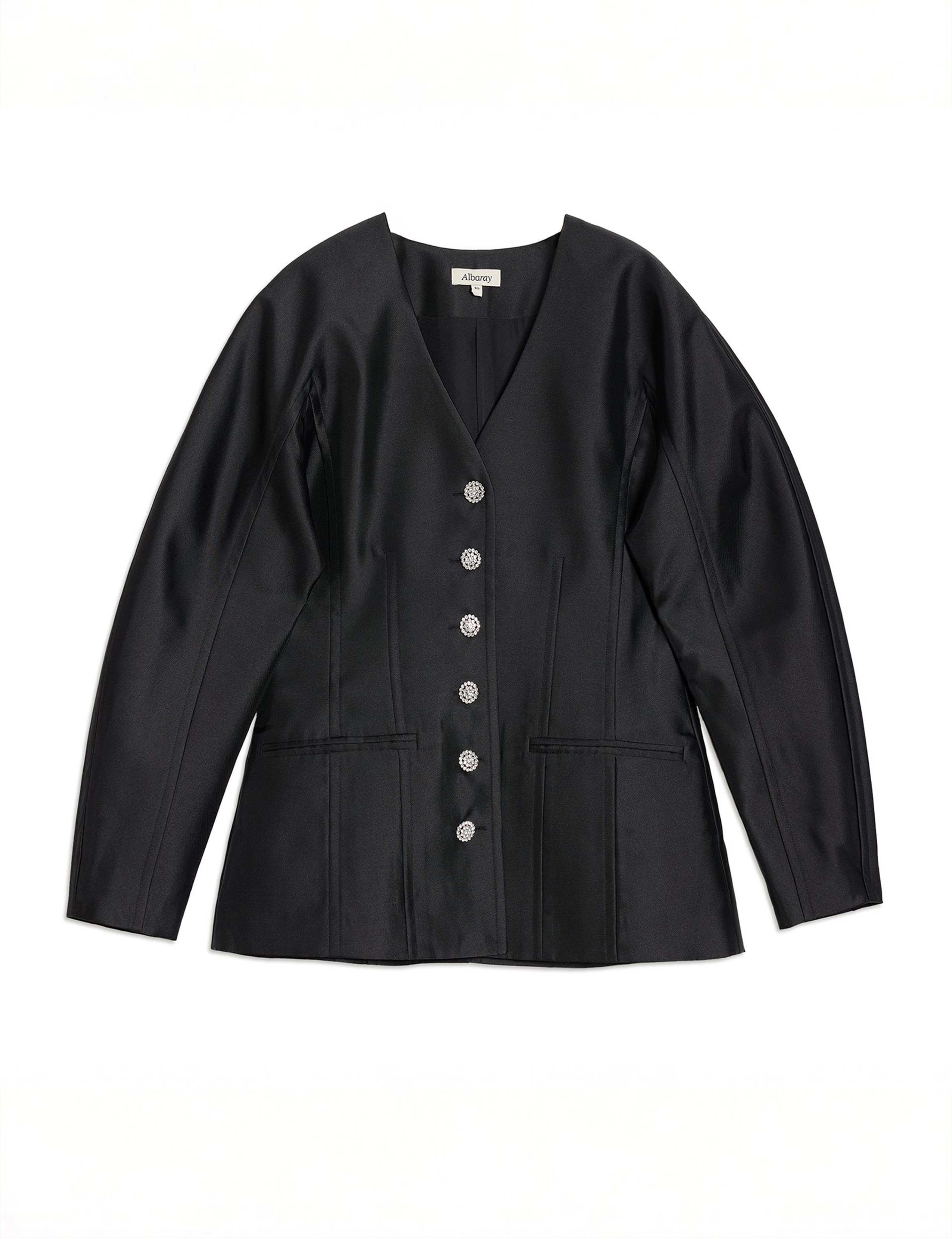 Taffeta Cocoon Sleeve Jacket 2 of 5