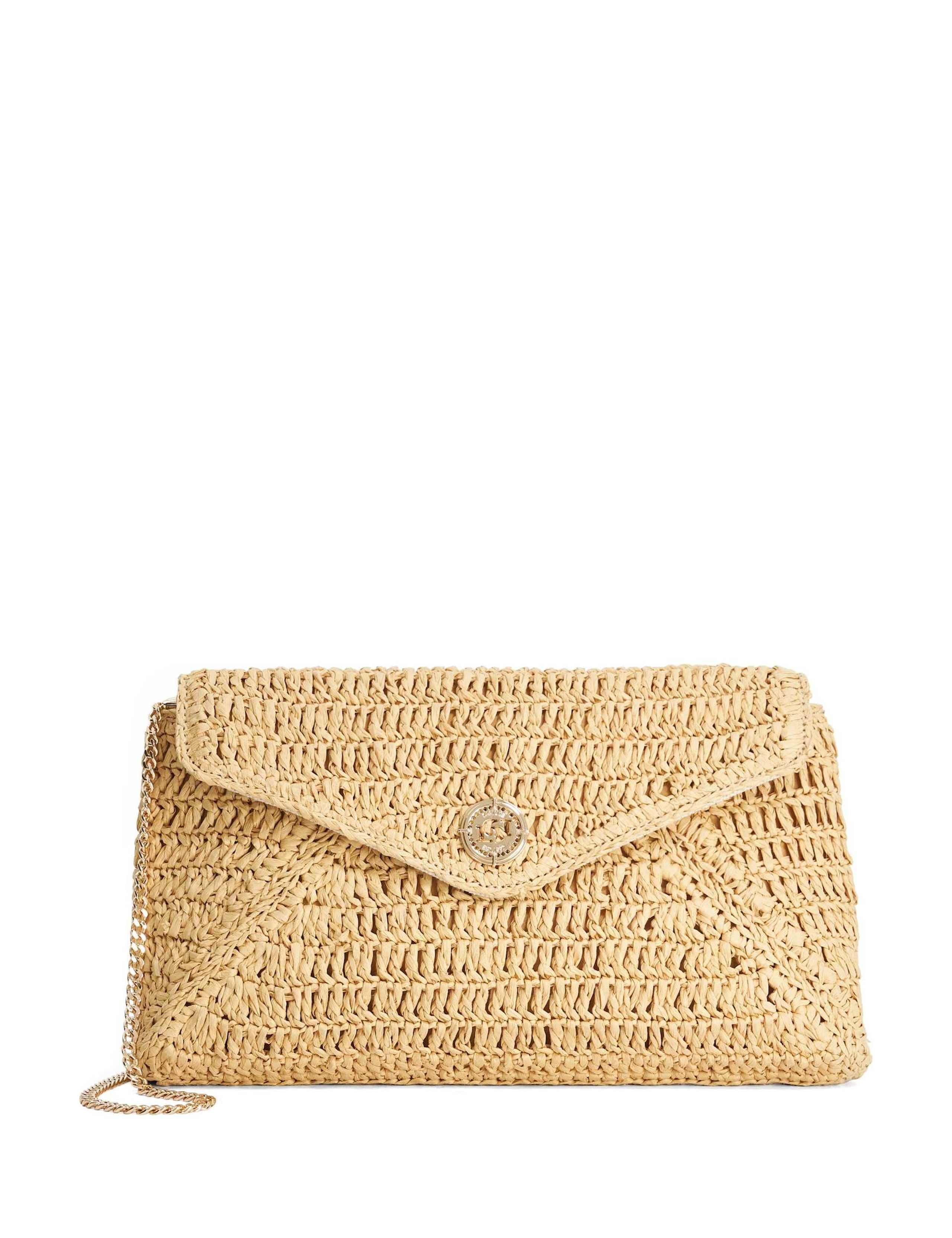 Raffia Chain Strap Clutch Bag 1 of 5