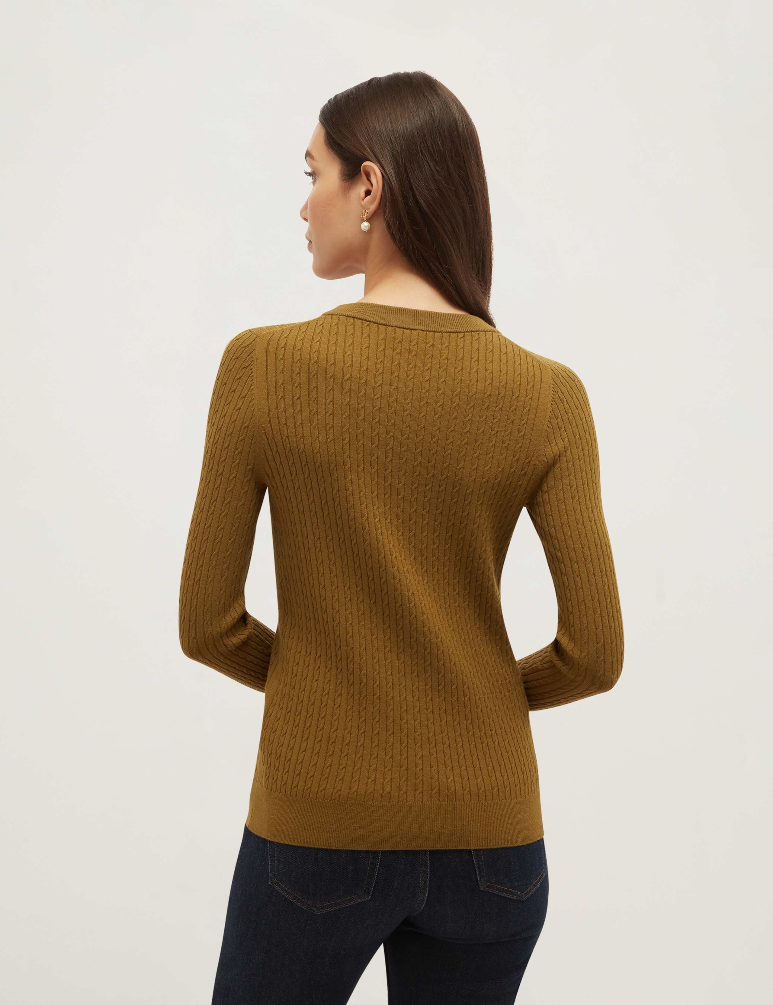 Crew Neck Cable Knit Jumper 3 of 5