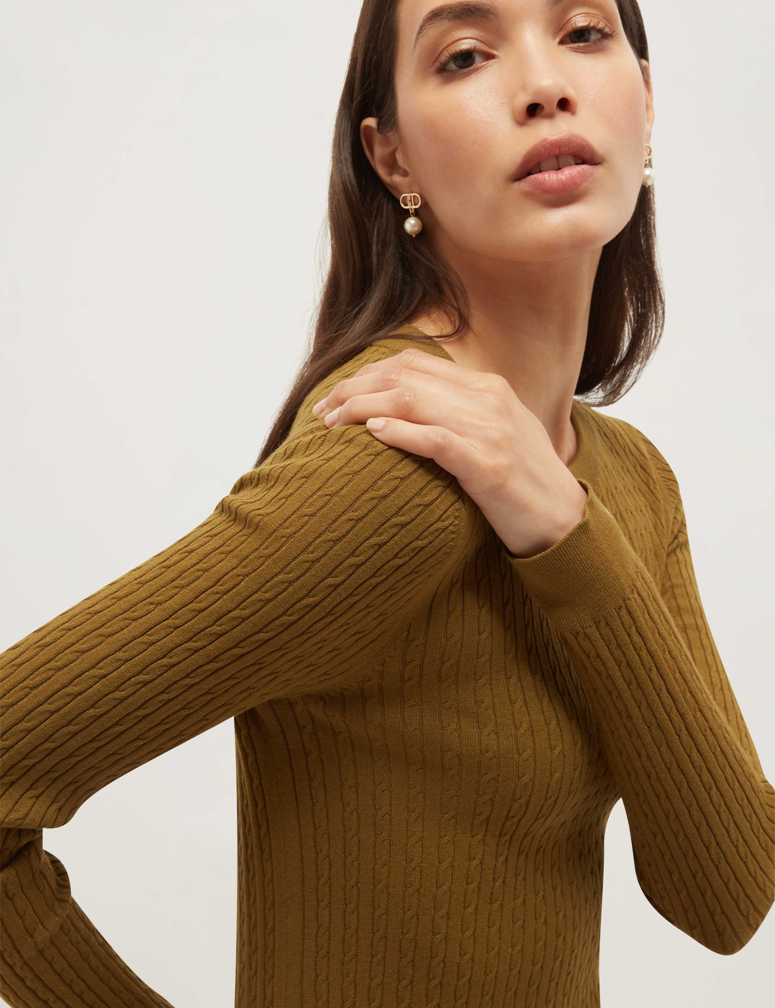 Crew Neck Cable Knit Jumper 4 of 5