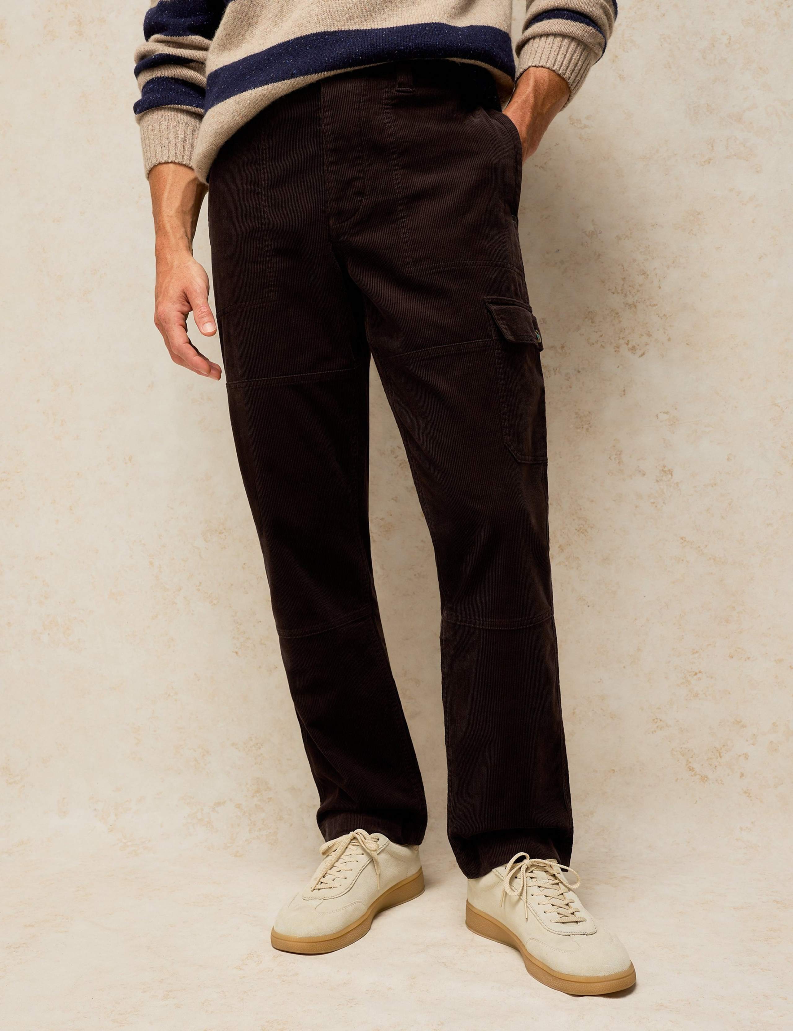 Cotton Rich Cord Cargo Wide Leg Trousers 3 of 6