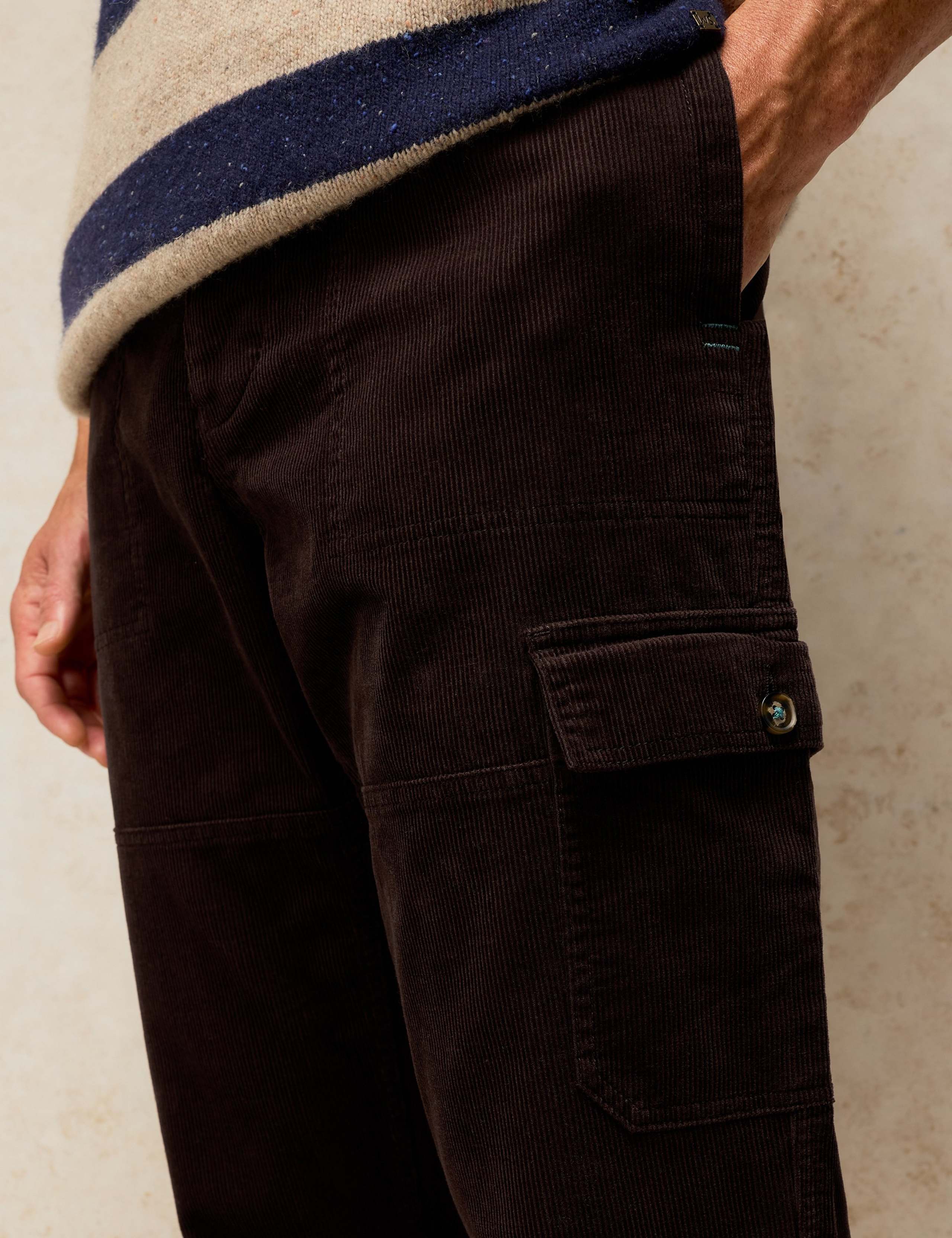 Cotton Rich Cord Cargo Wide Leg Trousers 5 of 6