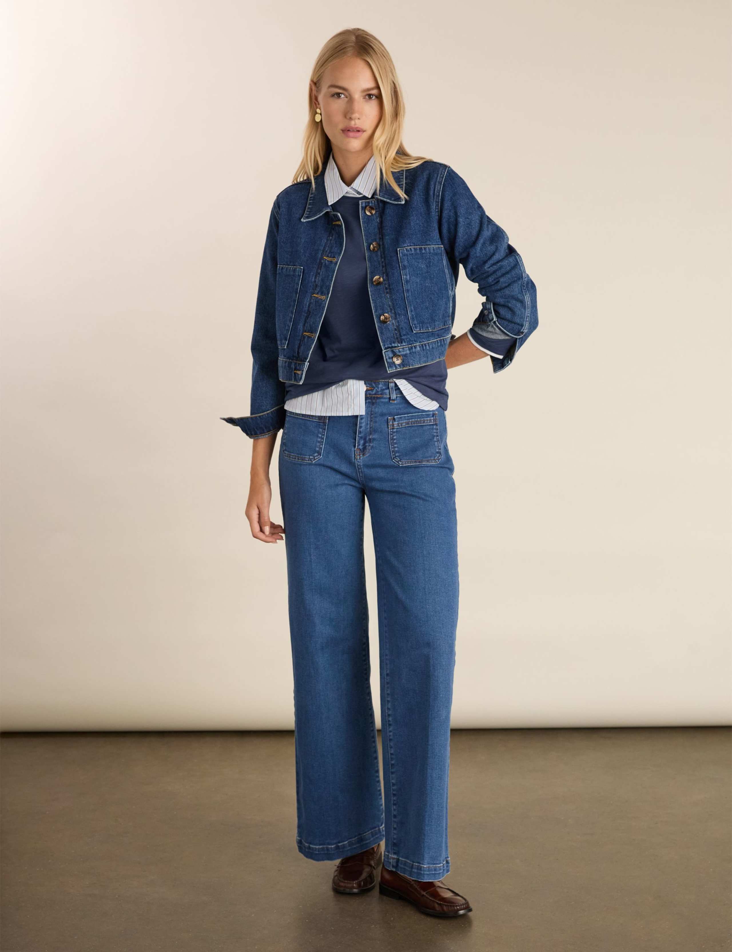 Pure Cotton Jersey Relaxed Contrast Top 4 of 4