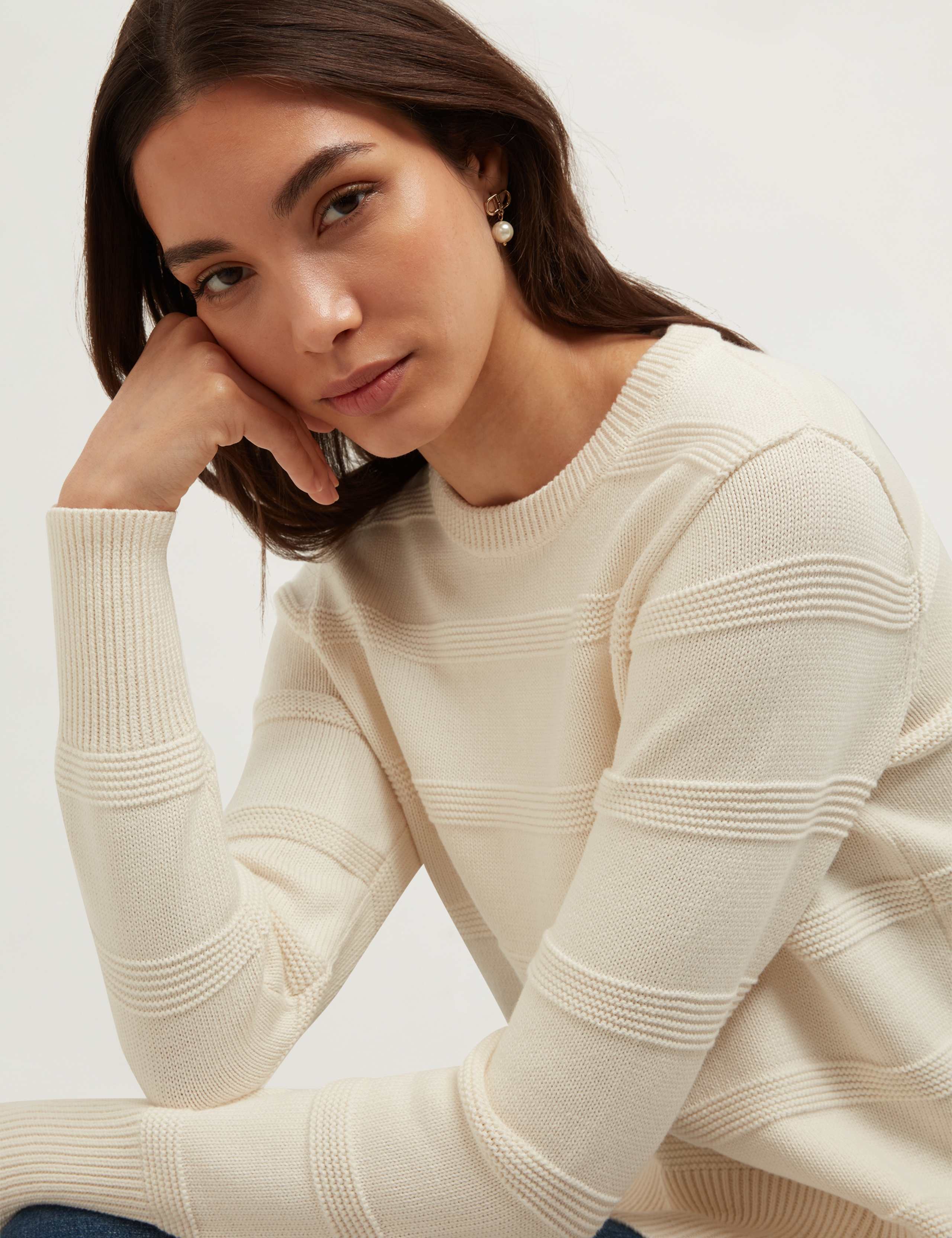Pure Cotton Crew Neck Jumper 5 of 6