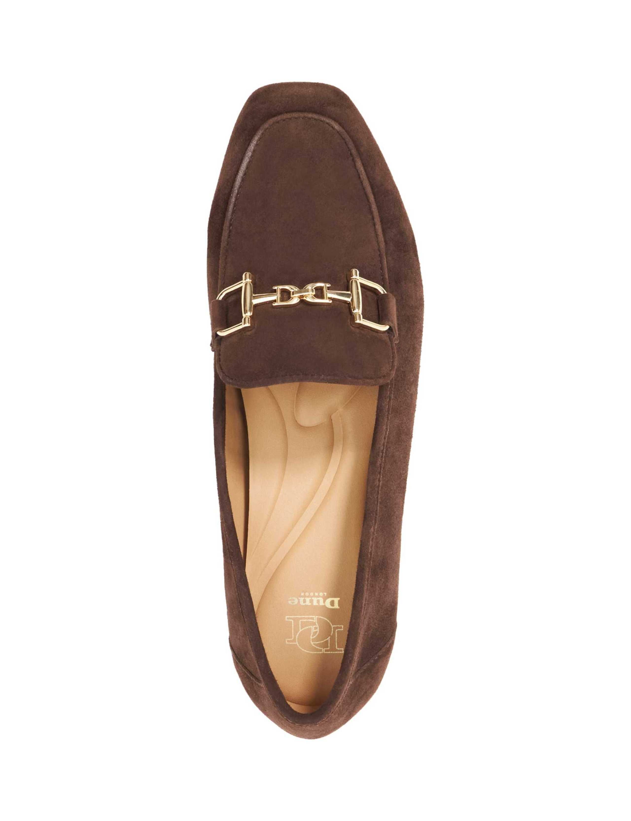 Suede Snaffle Trim Square Toe Loafers 4 of 5