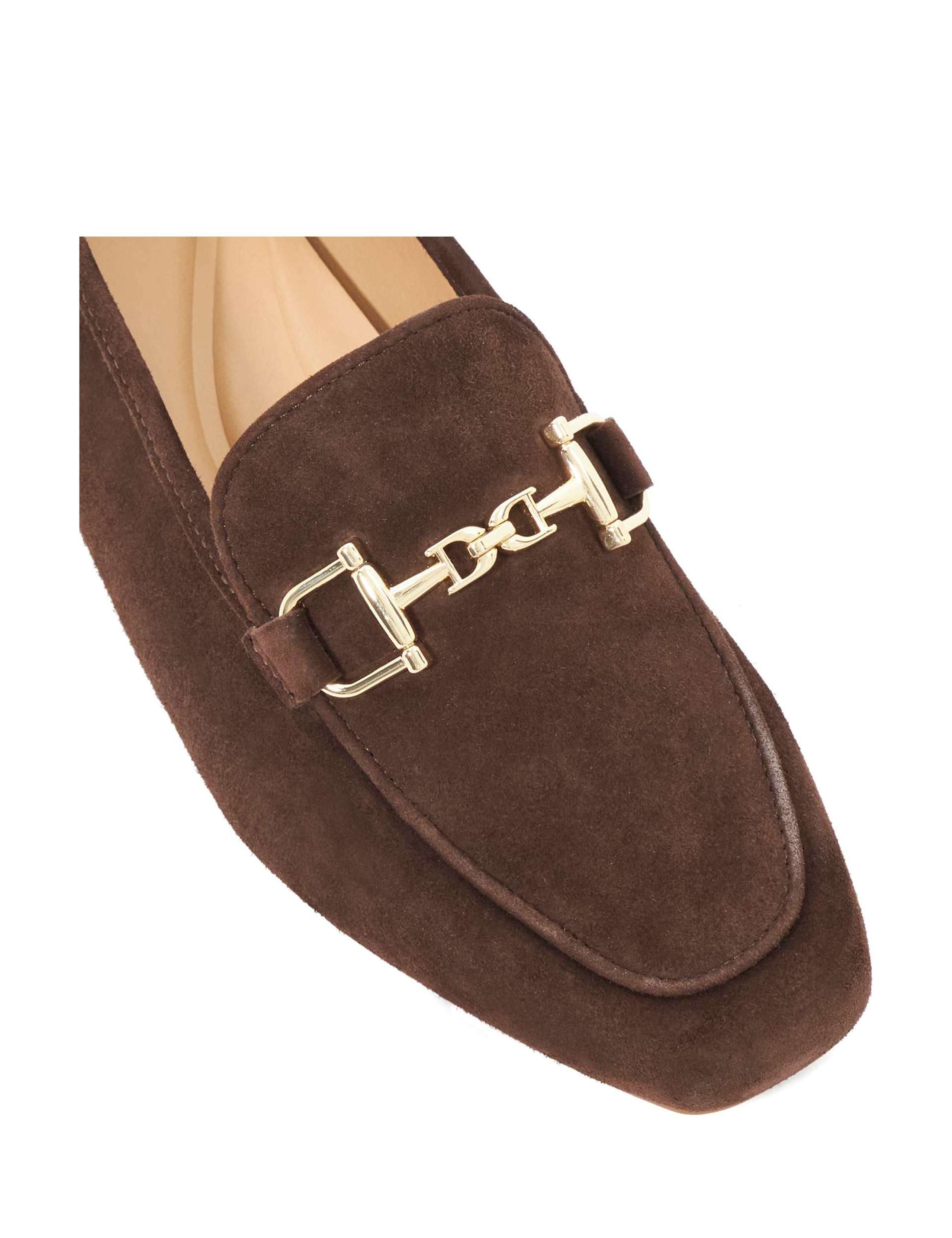 Suede Snaffle Trim Square Toe Loafers 5 of 5