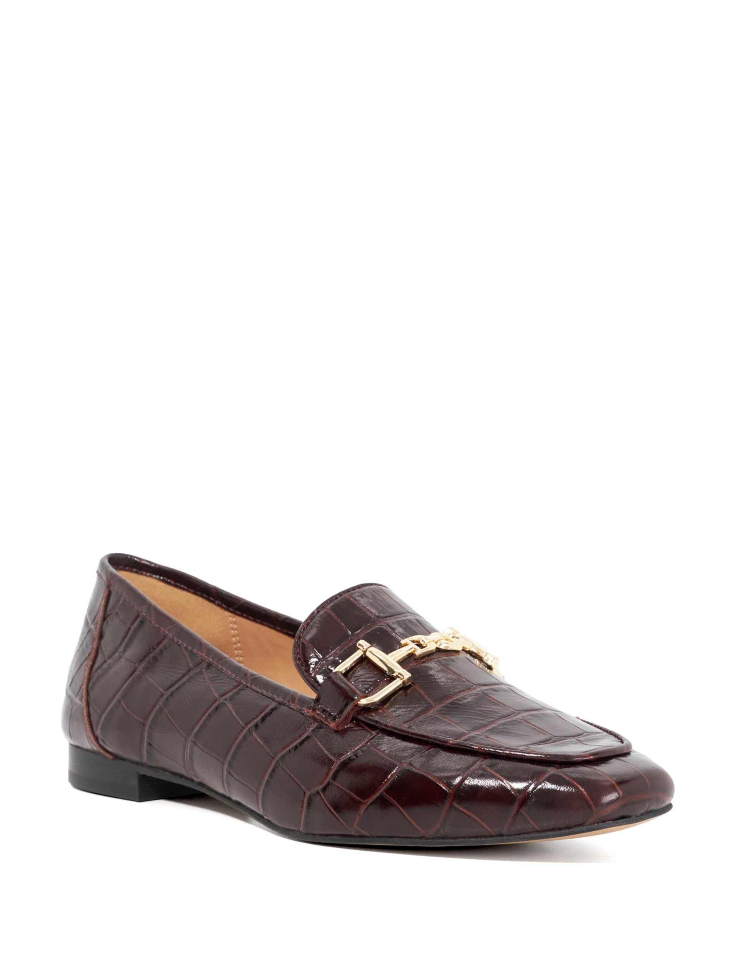 Suede Snaffle Trim Square Toe Loafers 3 of 5