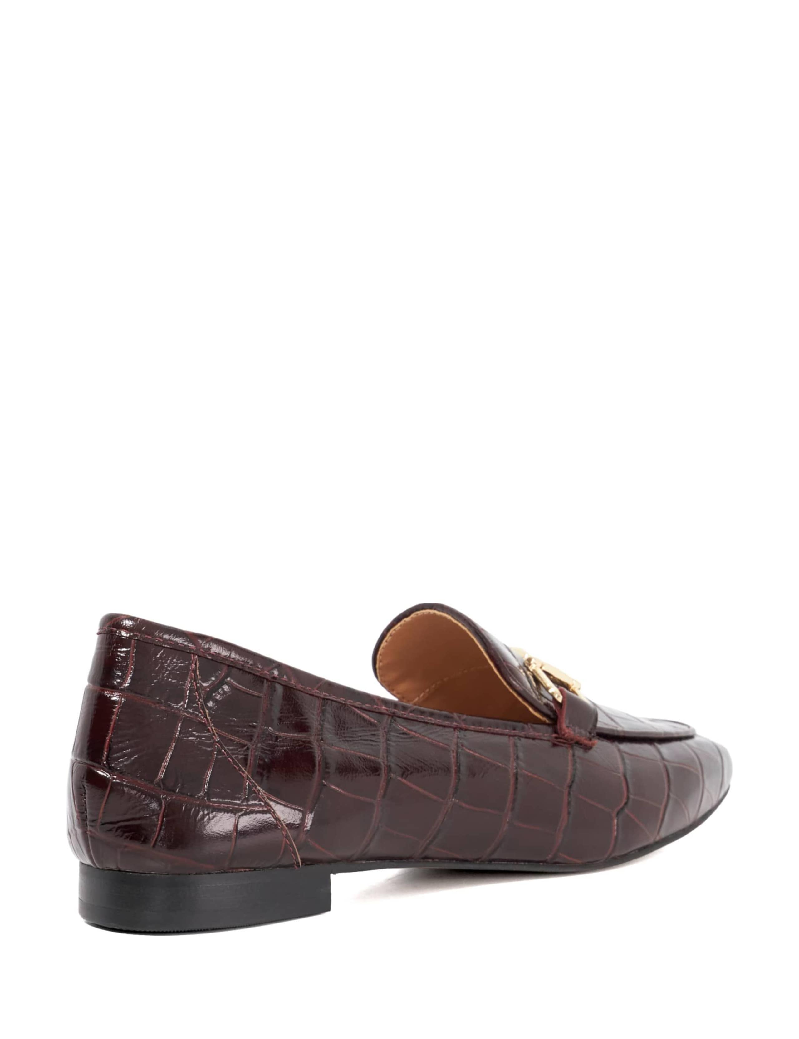 Suede Snaffle Trim Square Toe Loafers 4 of 5
