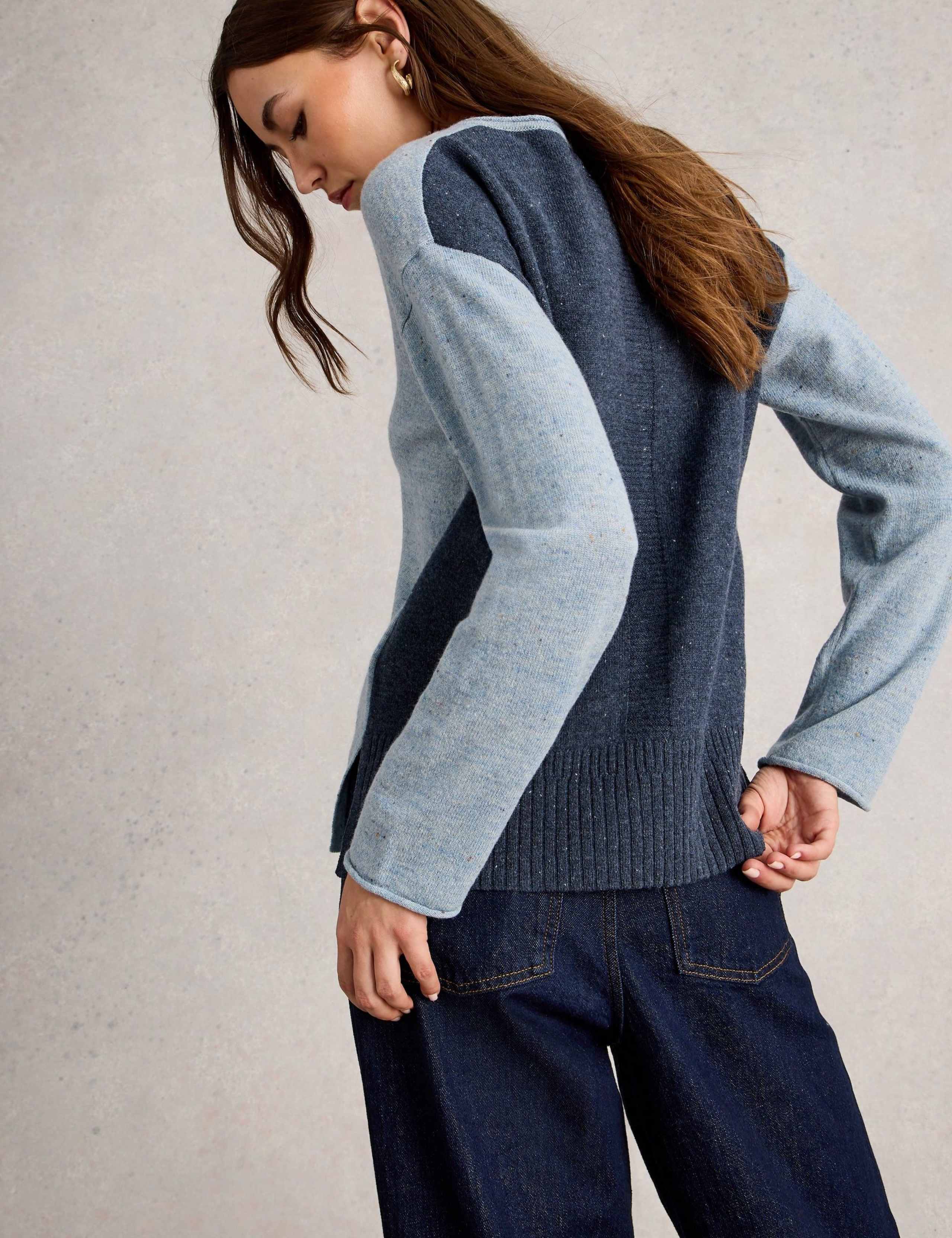 Pure Lambswool Neppy V-Neck Jumper 5 of 6