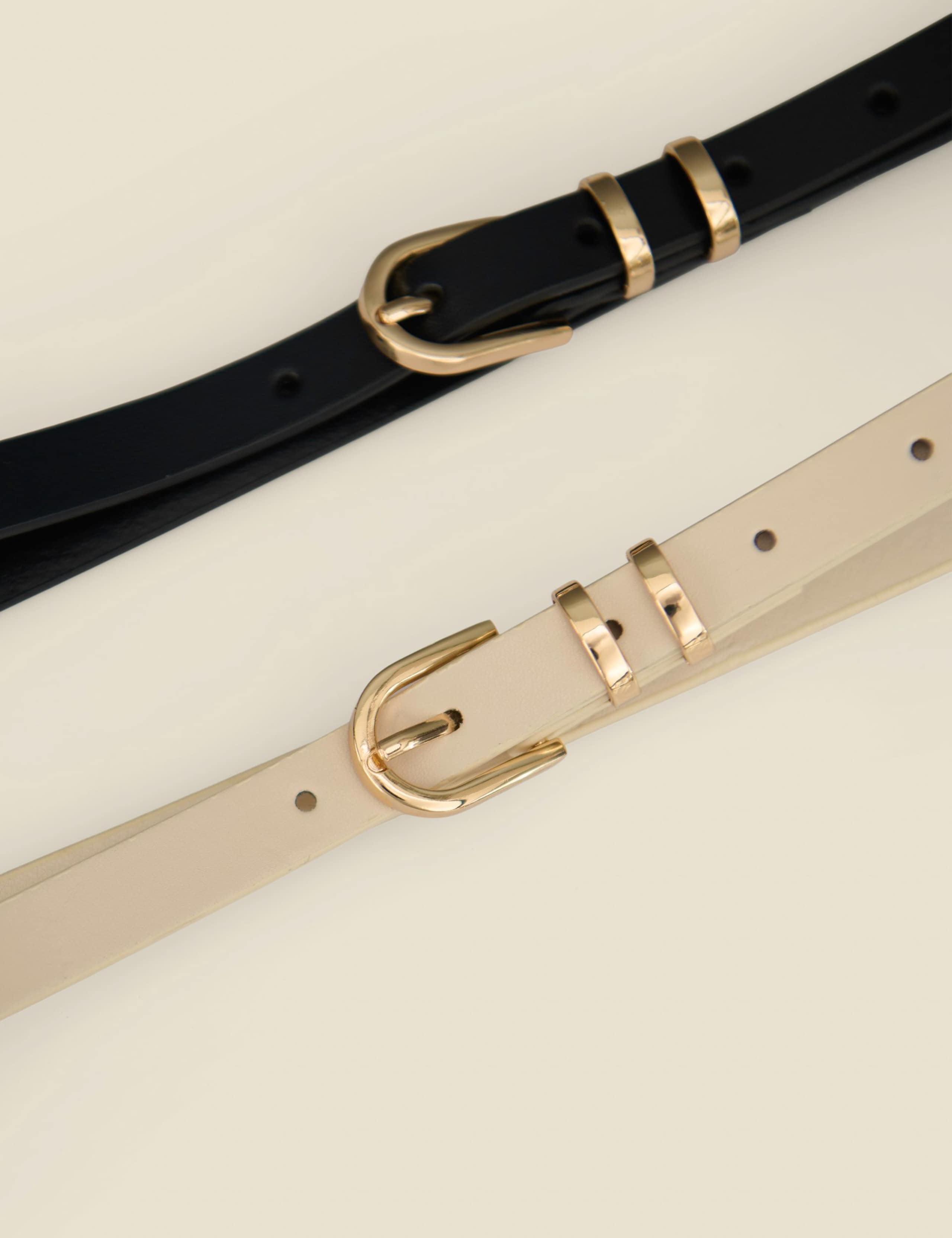 2 Pack Buckle Skinny Waist Belt 6 of 6