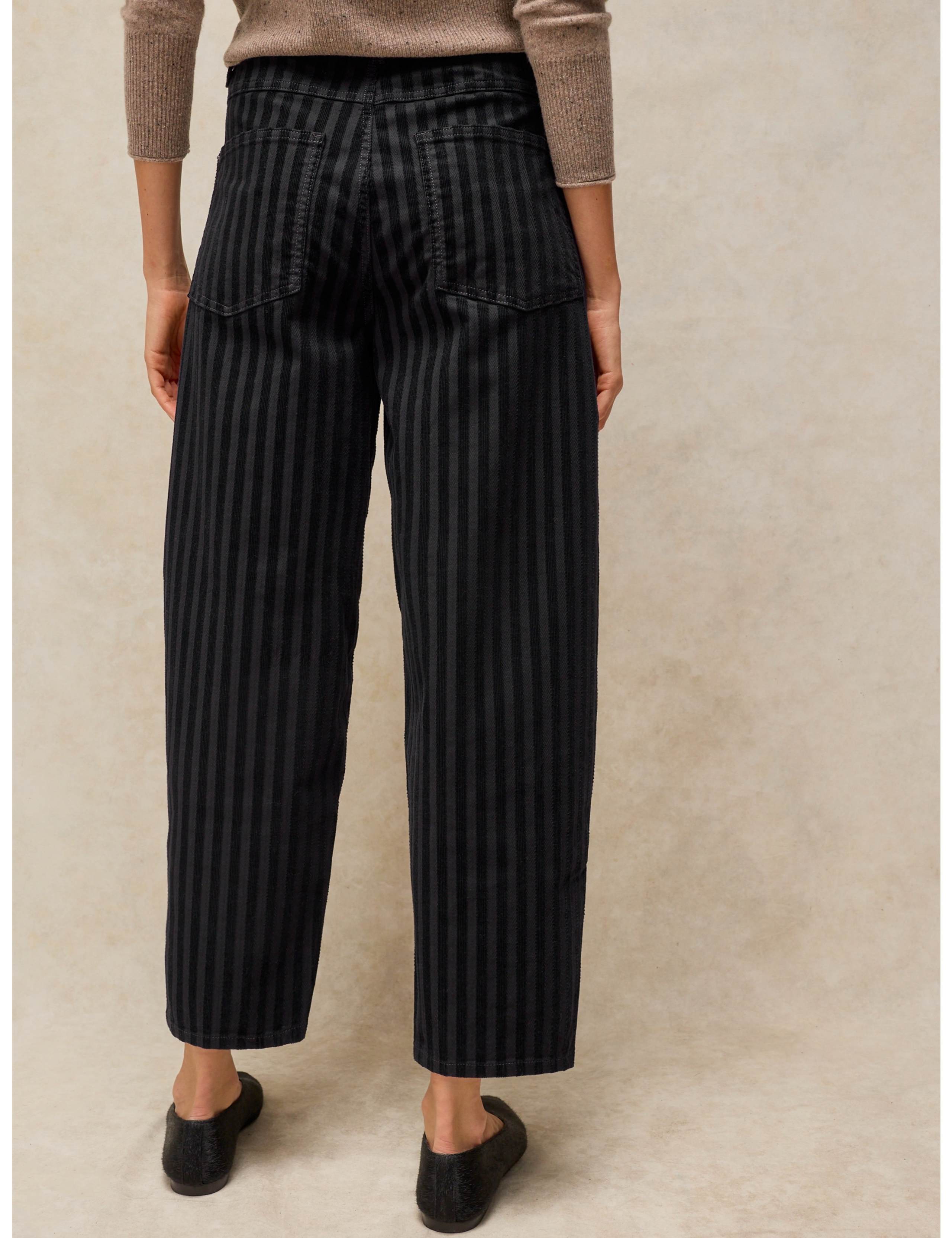 Aubrey Cotton Rich Cord Barrel Leg Ankle Grazer Trousers 4 of 6