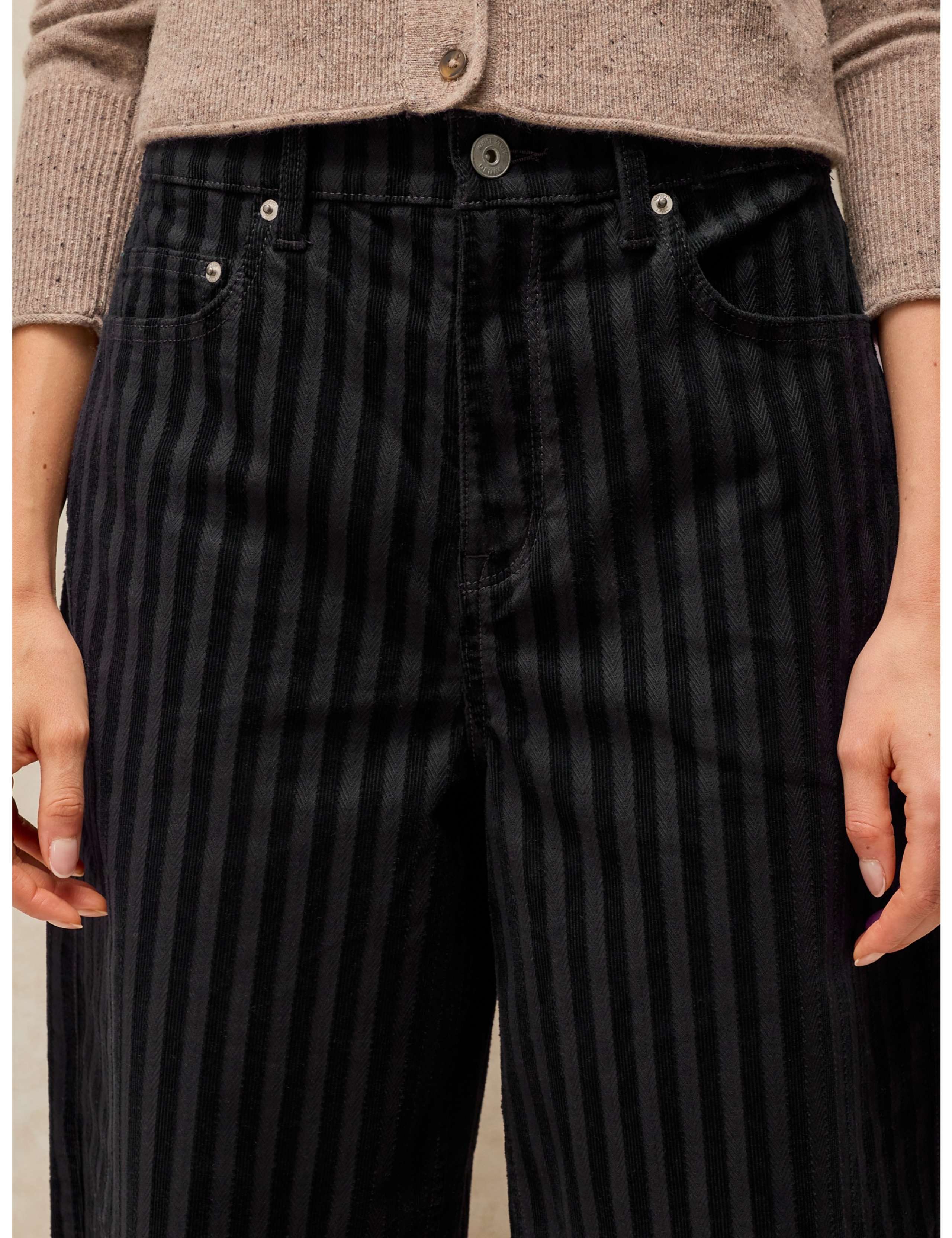 Aubrey Cotton Rich Cord Barrel Leg Ankle Grazer Trousers 5 of 6