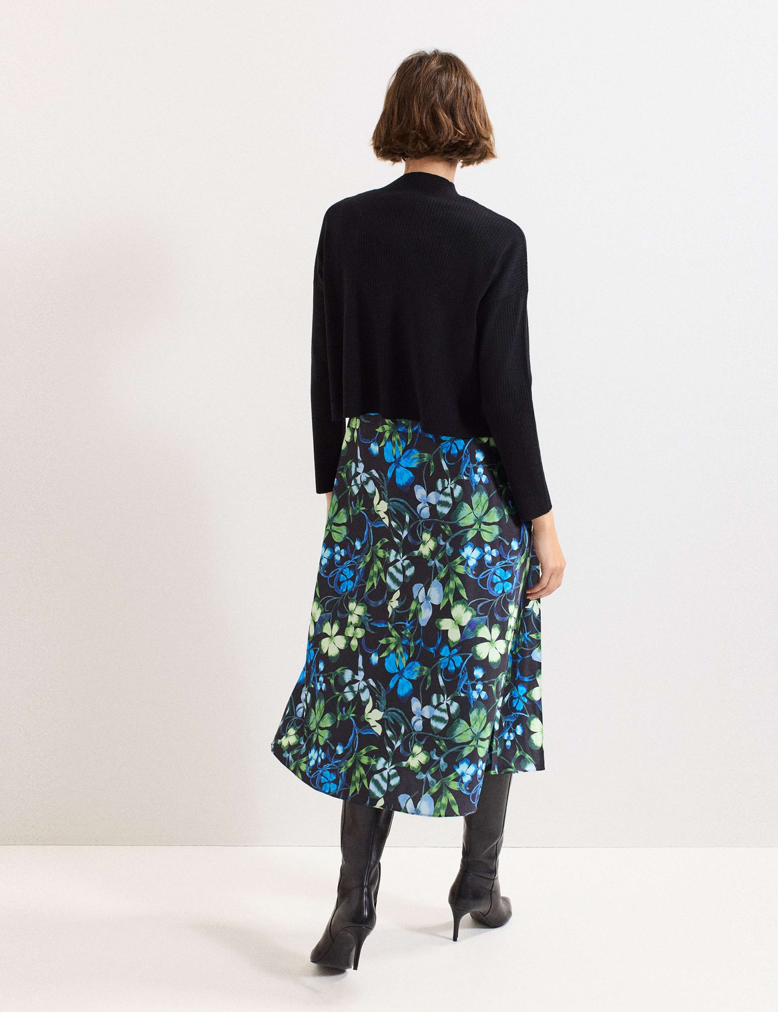 Floral High Neck Midi Jumper Dress 5 of 7