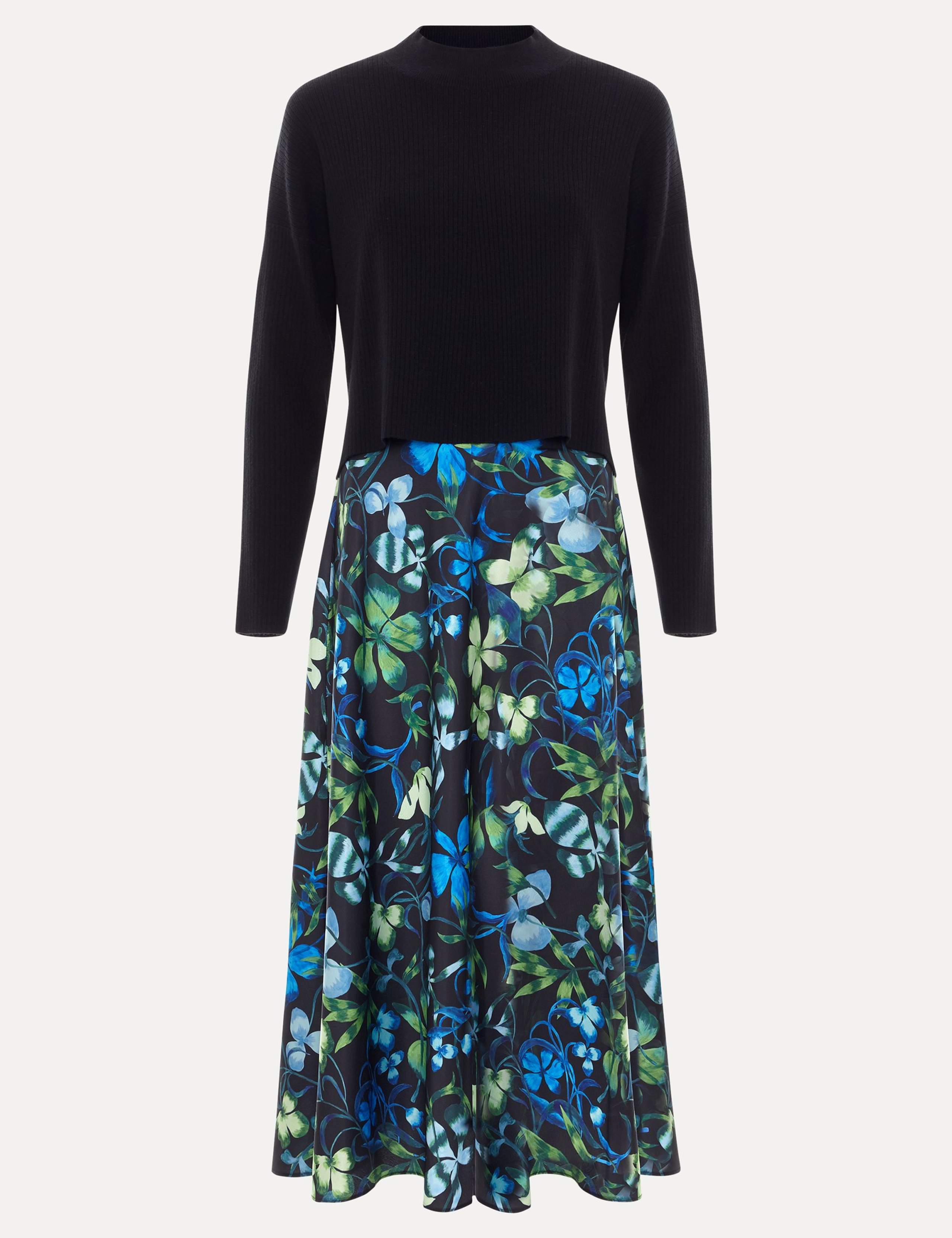 Floral High Neck Midi Jumper Dress 2 of 7
