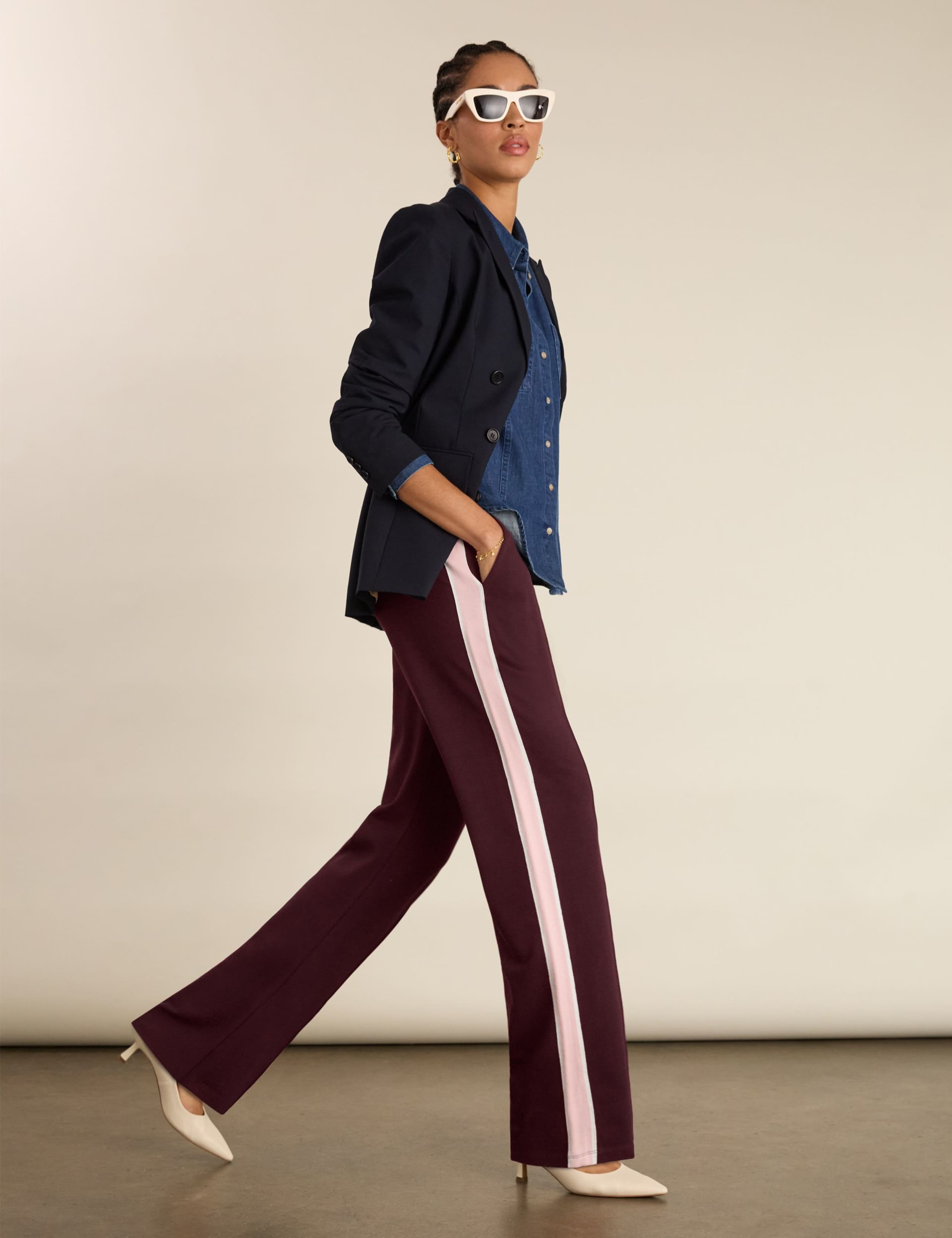 Side Stripe Wide Leg Trousers 1 of 4