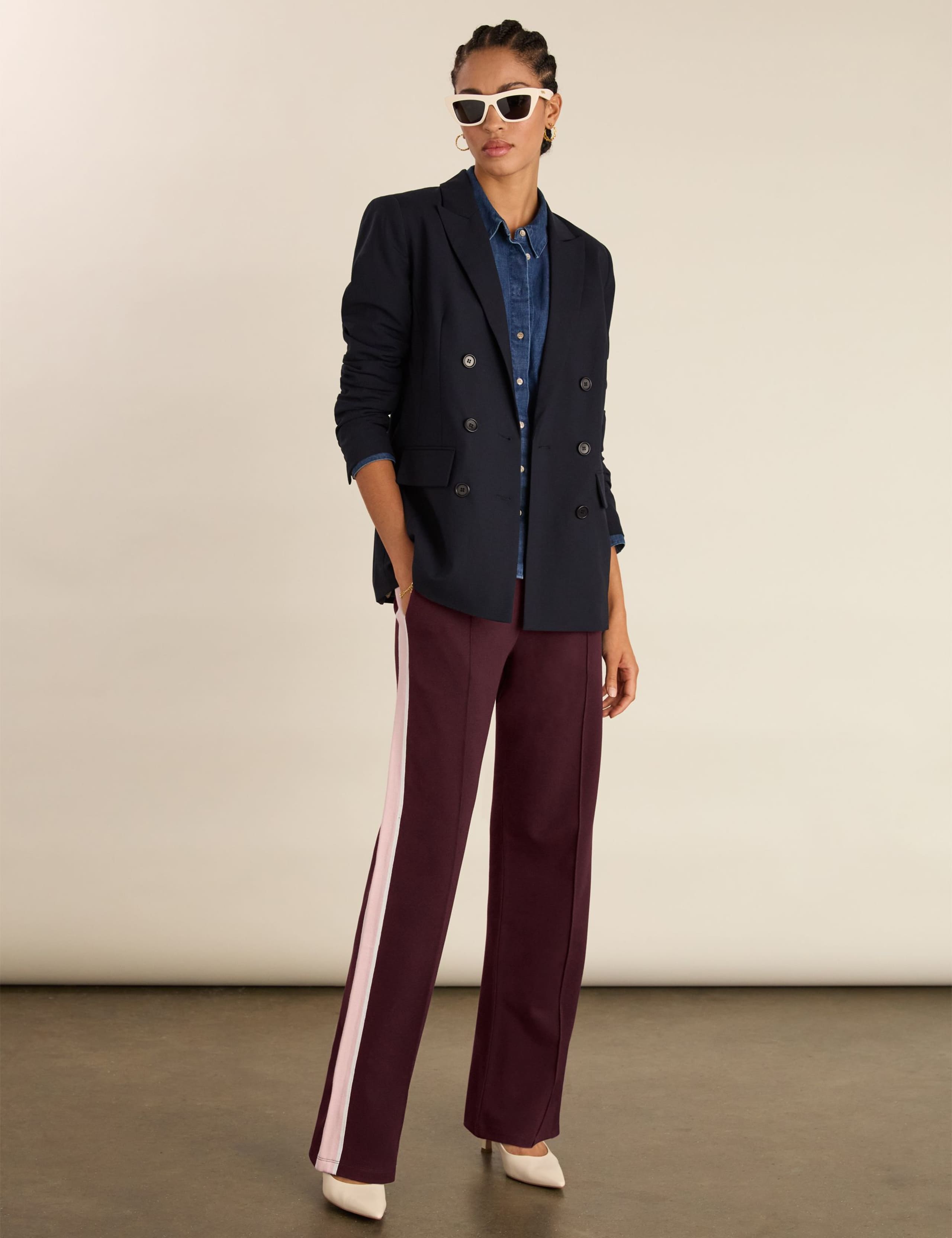 Side Stripe Wide Leg Trousers 3 of 4