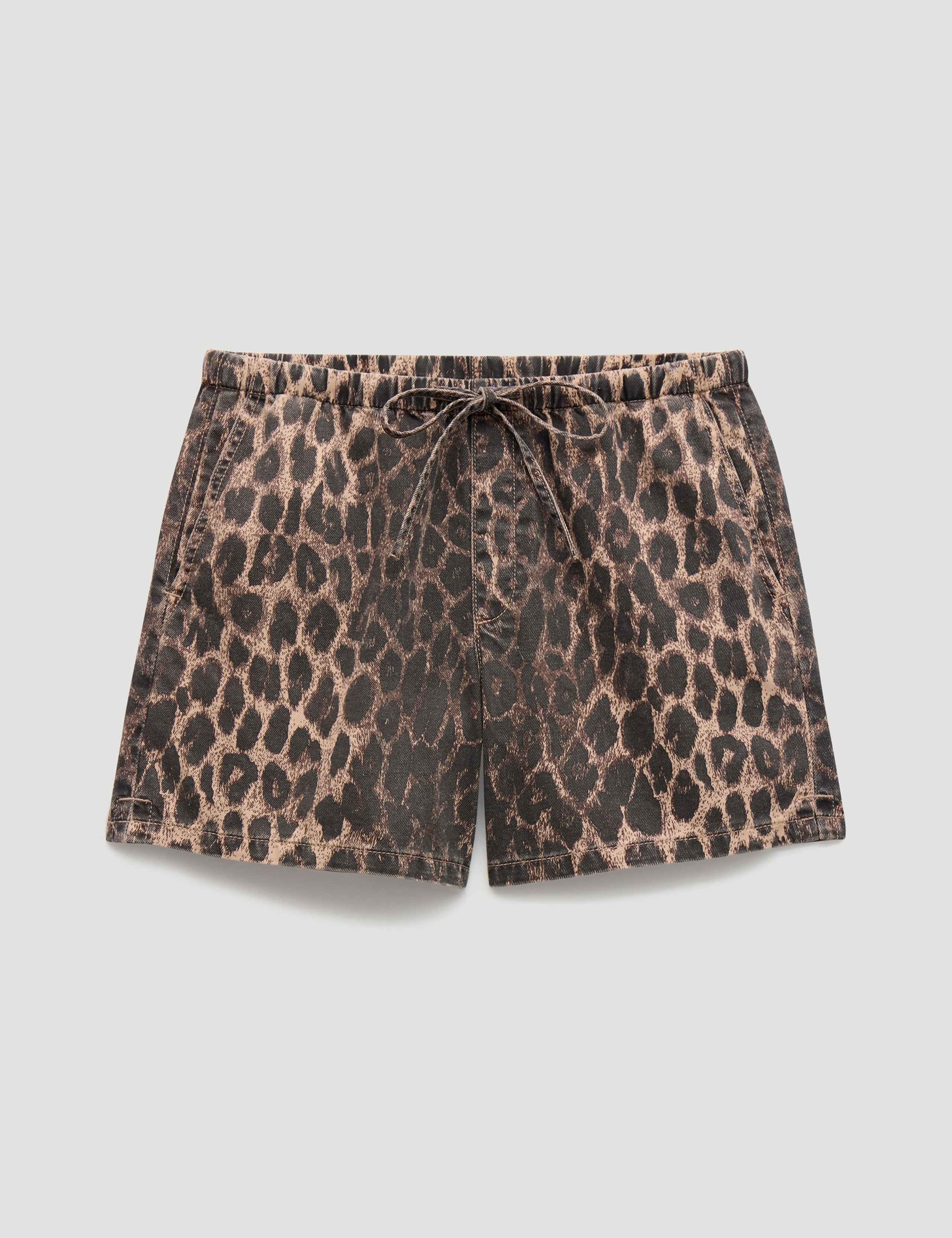 Cotton Blend Leopard Print Shorts 2 of 5