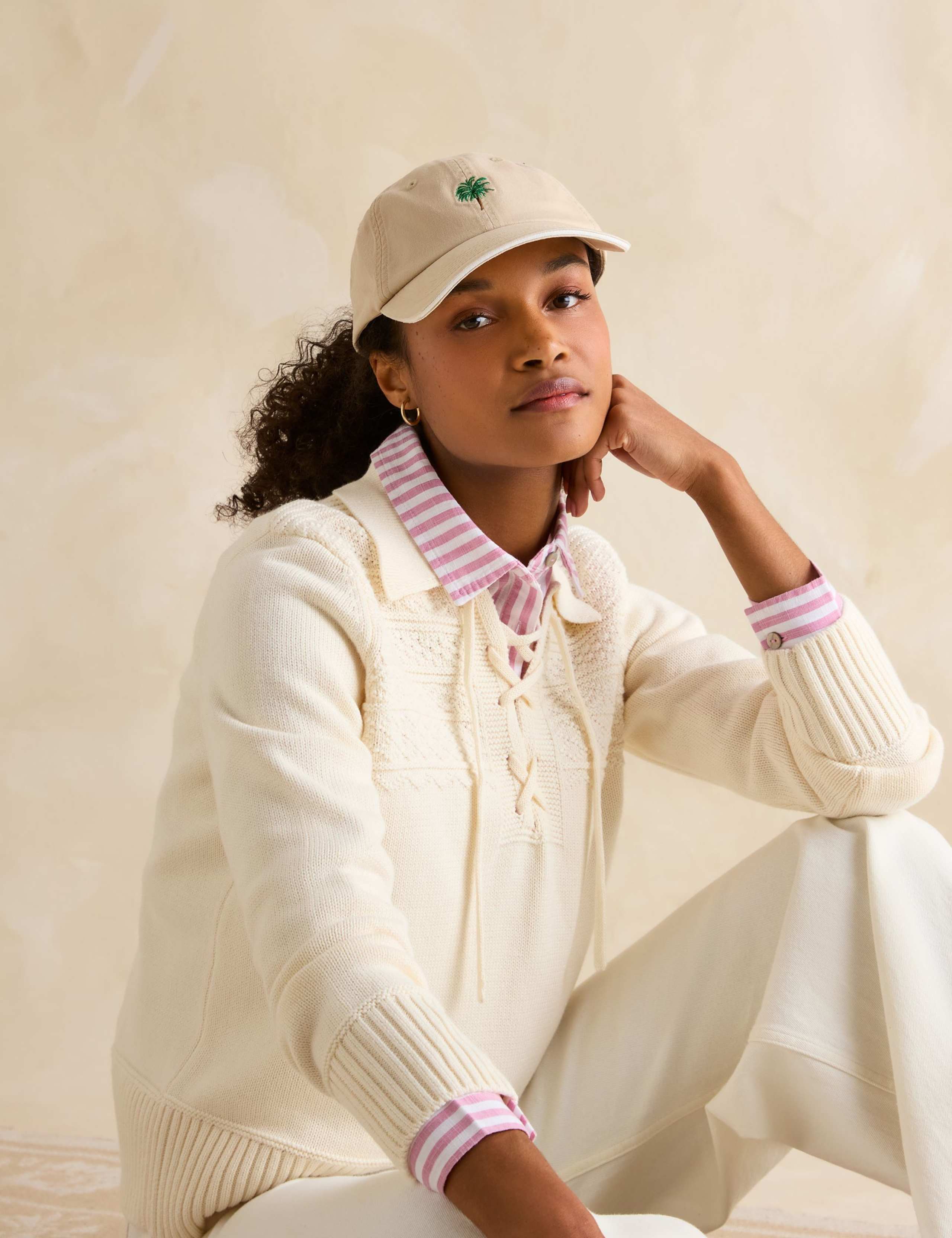 Pure Cotton Textured Baseball Cap 1 of 6