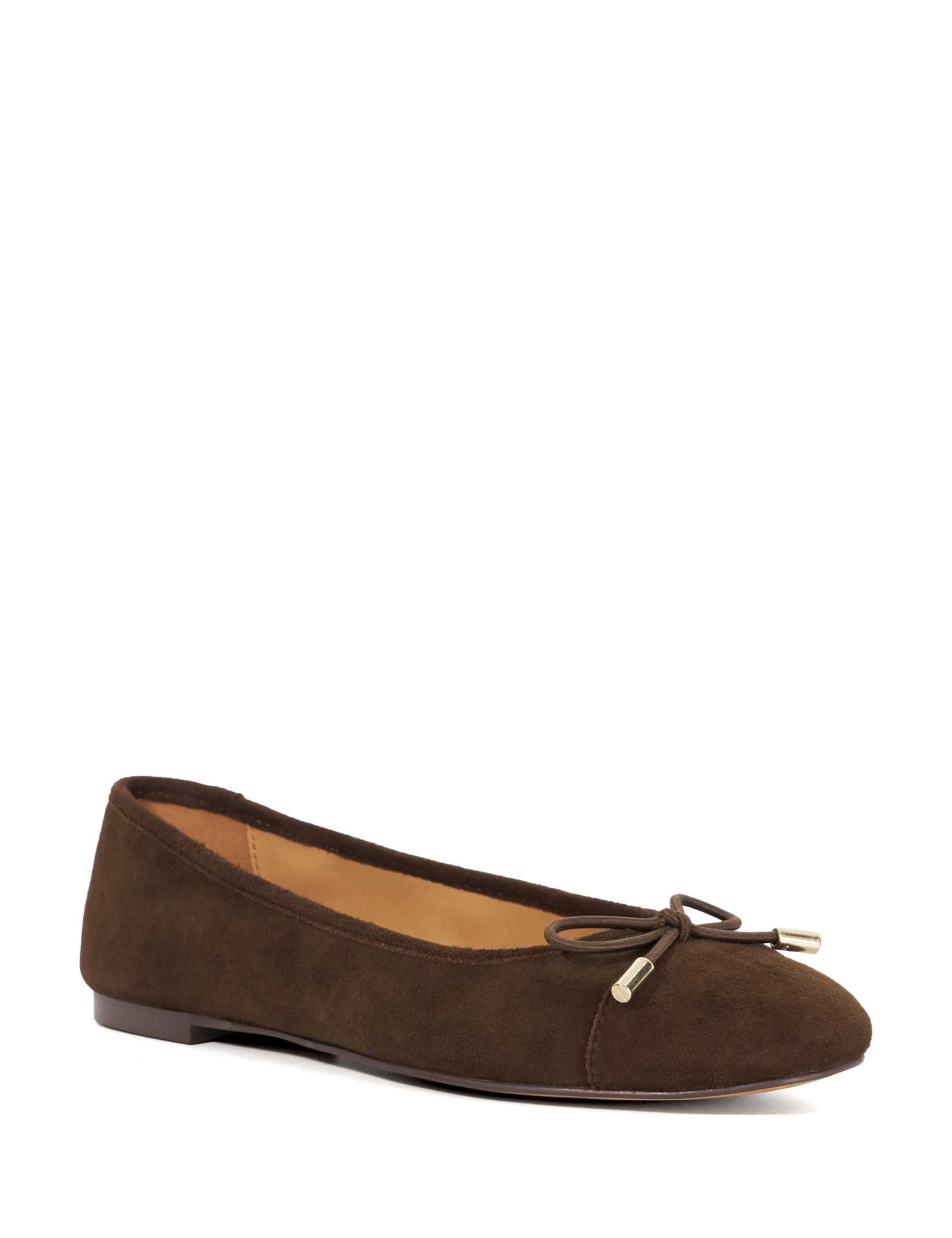 Suede Bow Ballet Pumps 2 of 5
