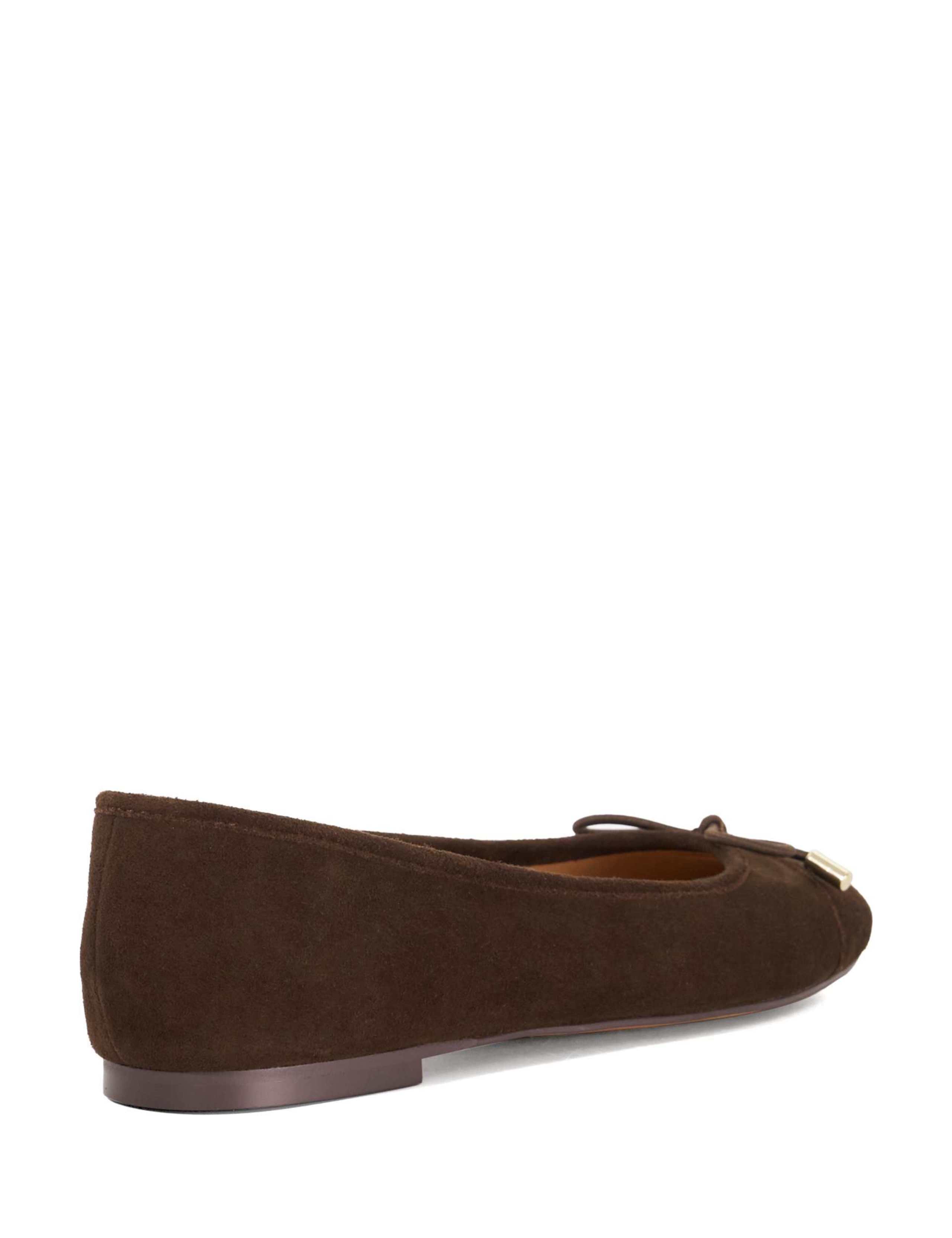 Suede Bow Ballet Pumps 3 of 5