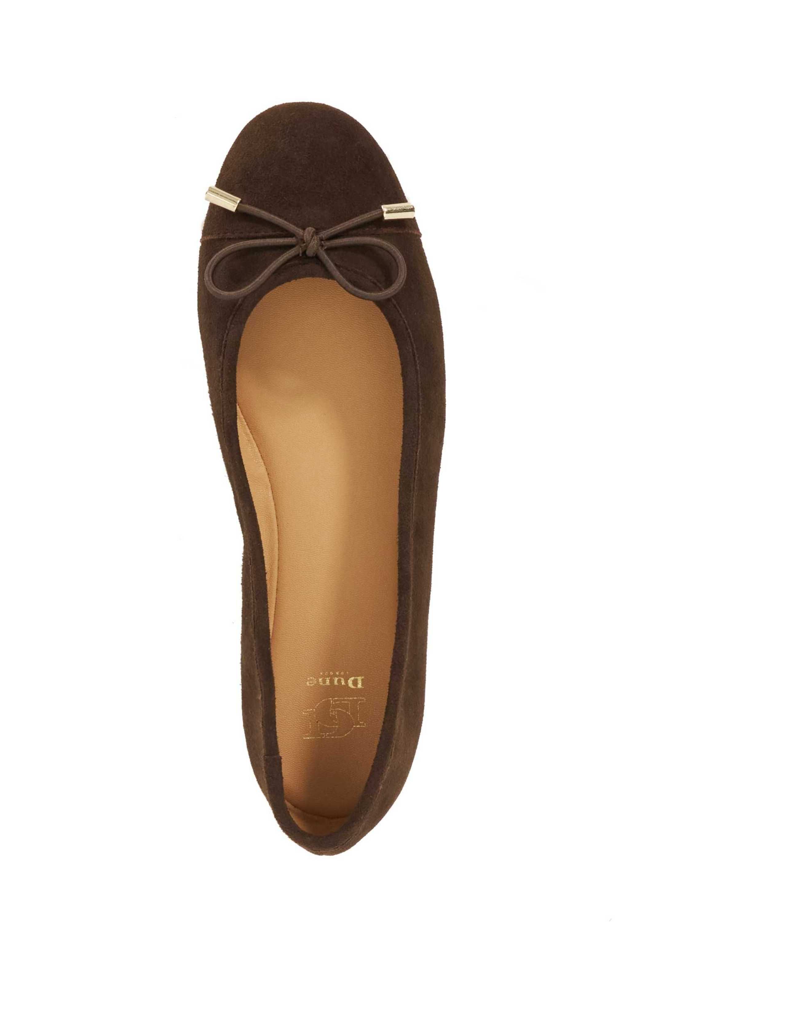 Suede Bow Ballet Pumps 4 of 5