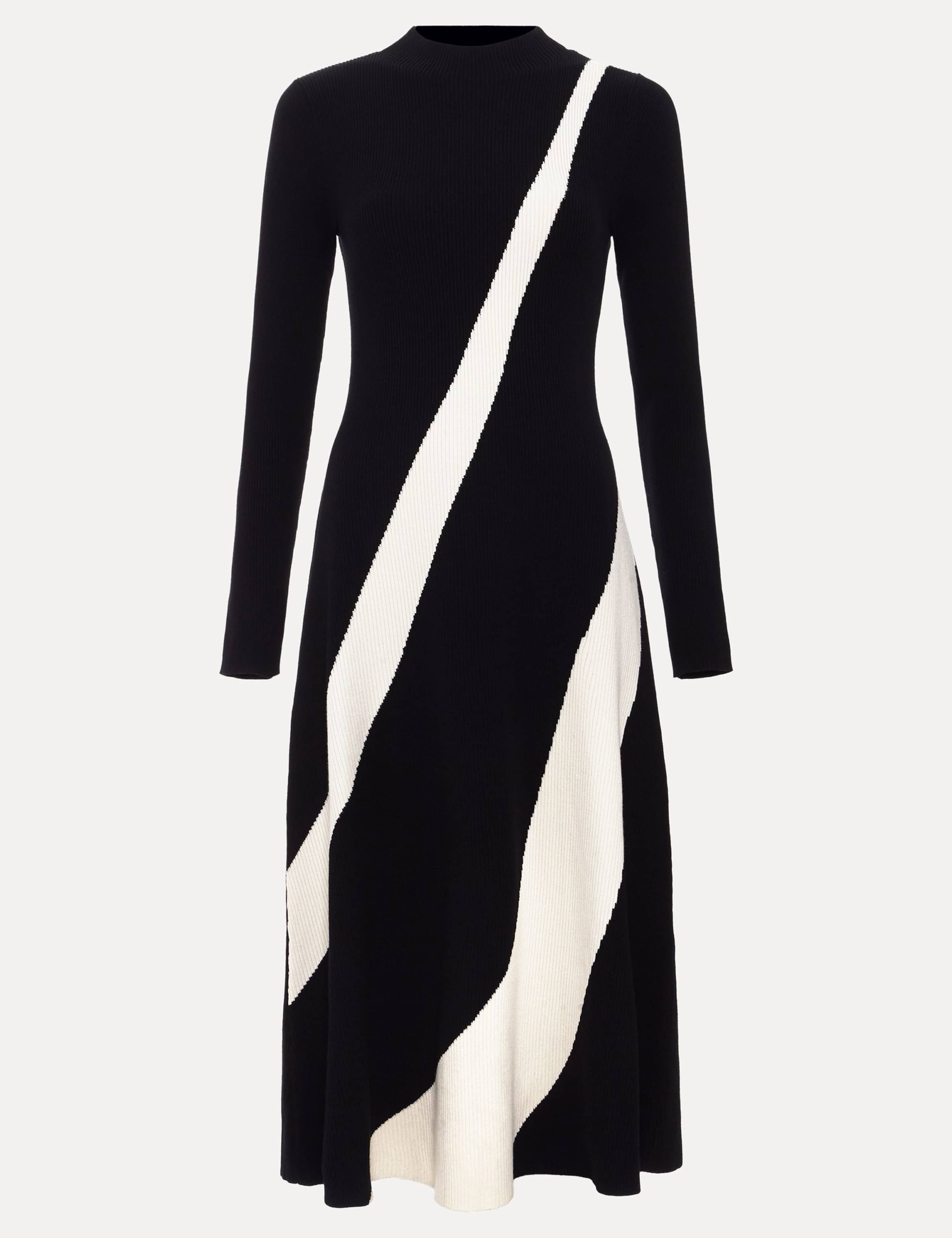 Colour Block High Neck Midi Jumper Dress 2 of 9