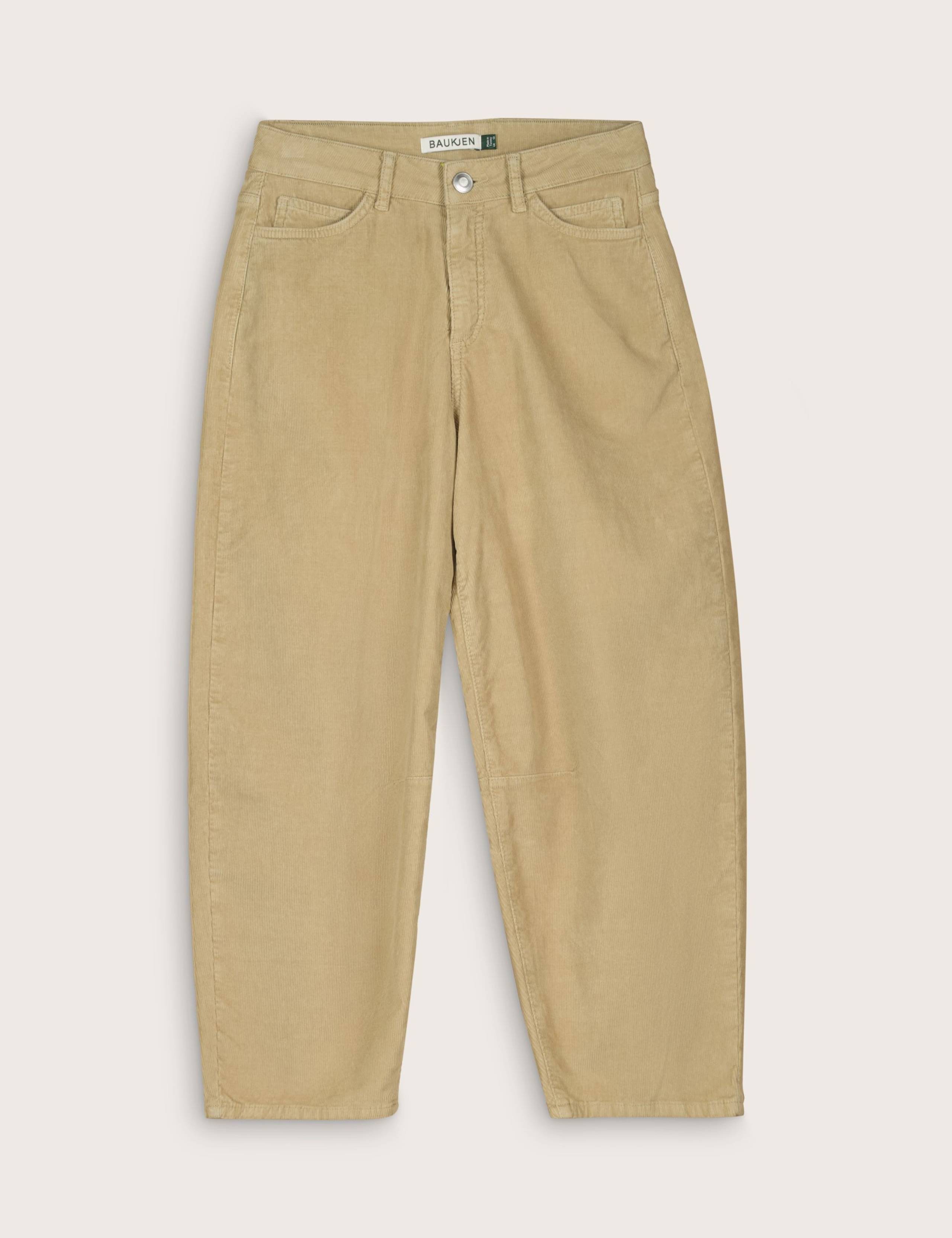 Cotton Rich Barrel Leg Cropped Trousers 2 of 4