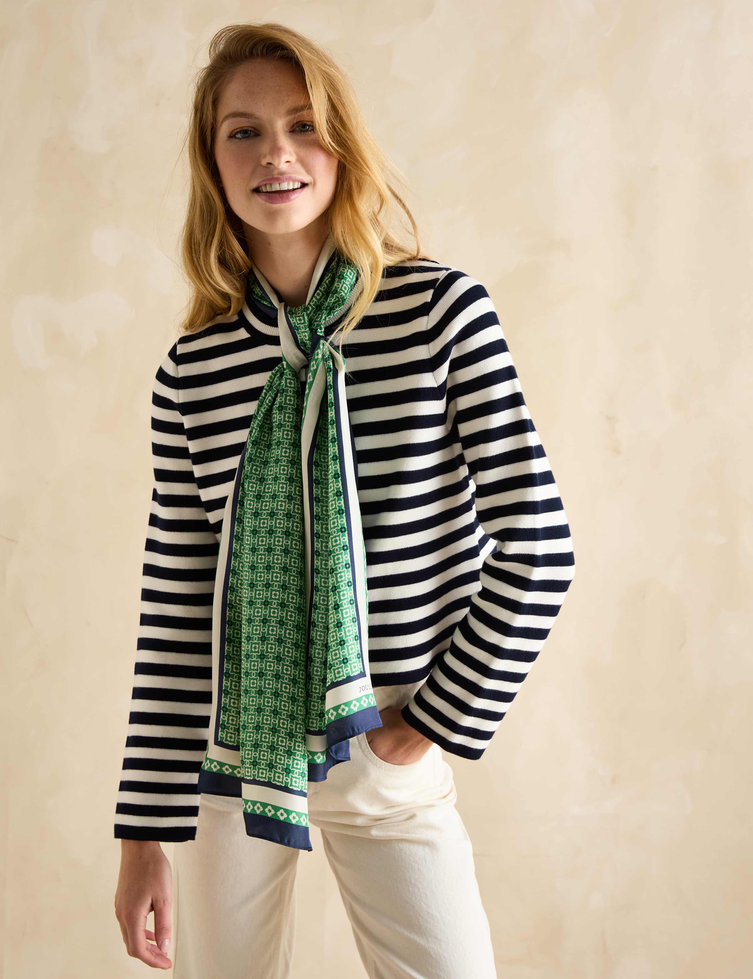 Pure Silk Geometric Scarf 2 of 3