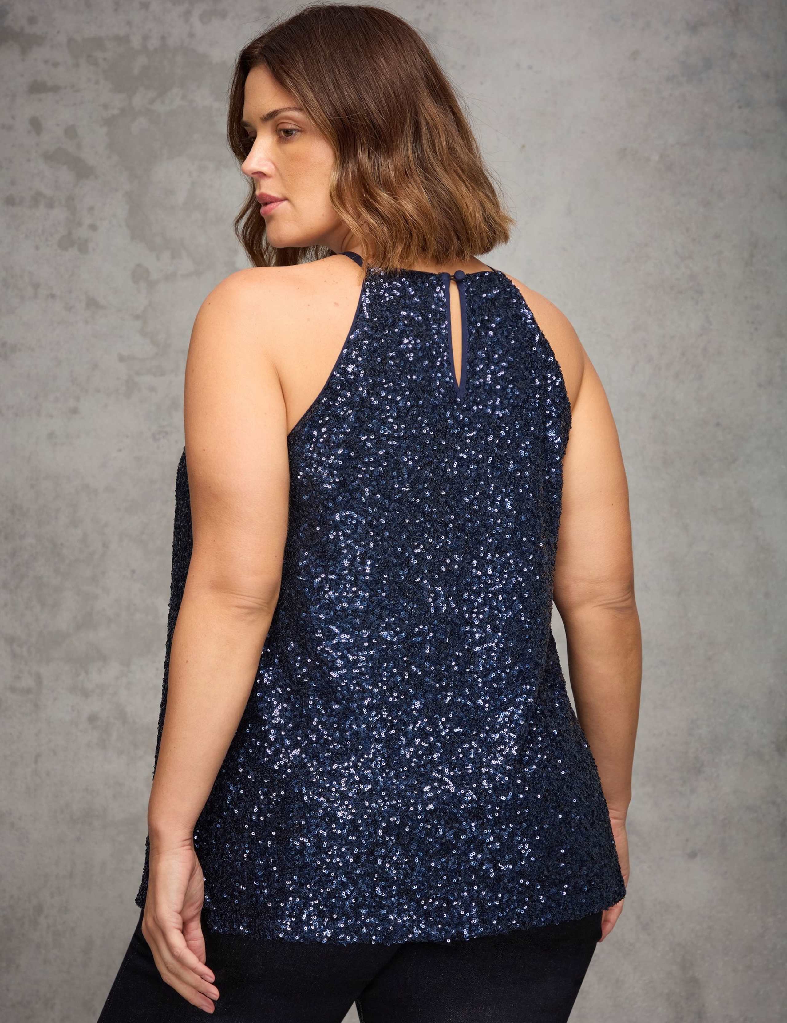 Sequin Halter Neck Top 4 of 4